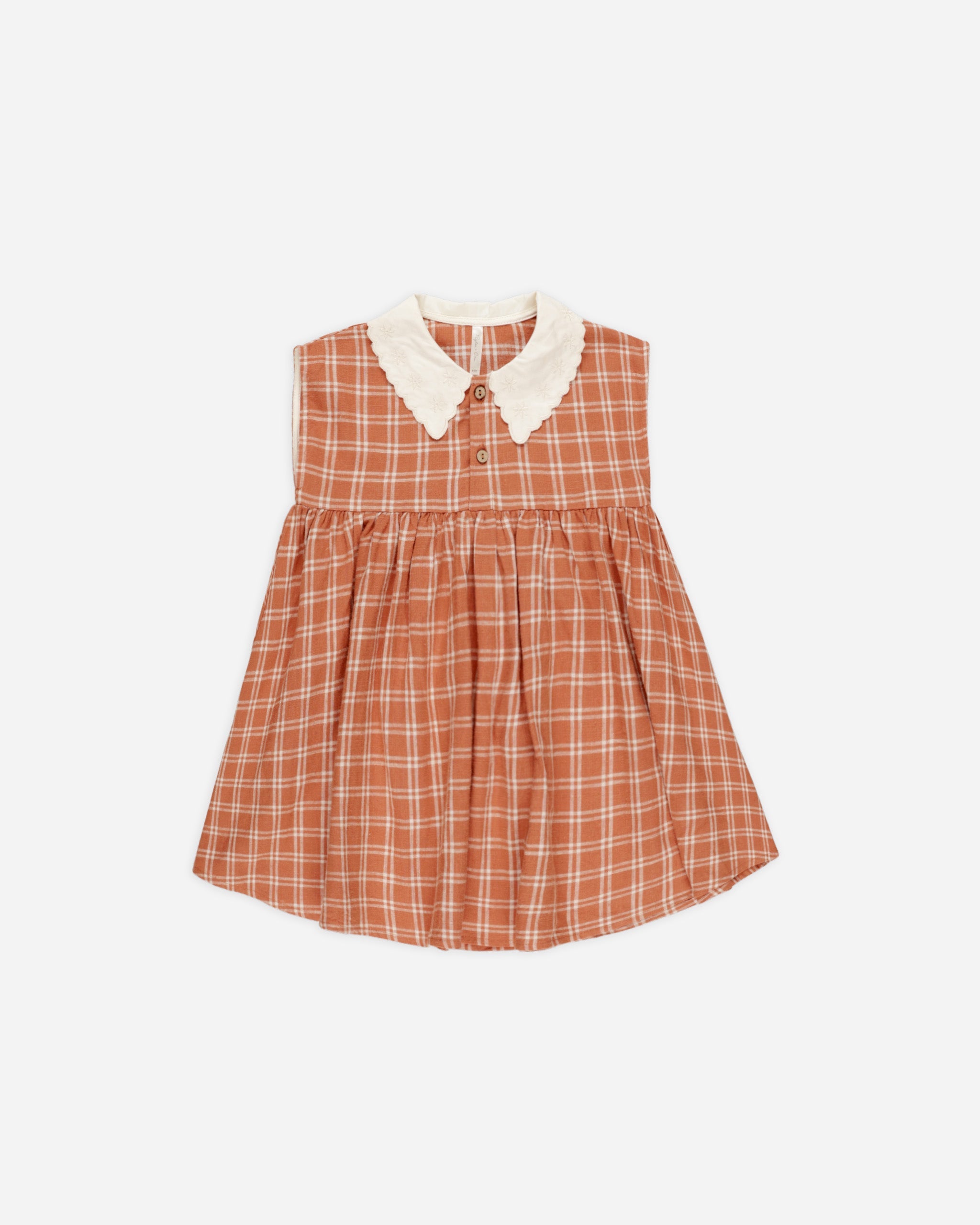 Collared Babydoll Dress || Poppy Check