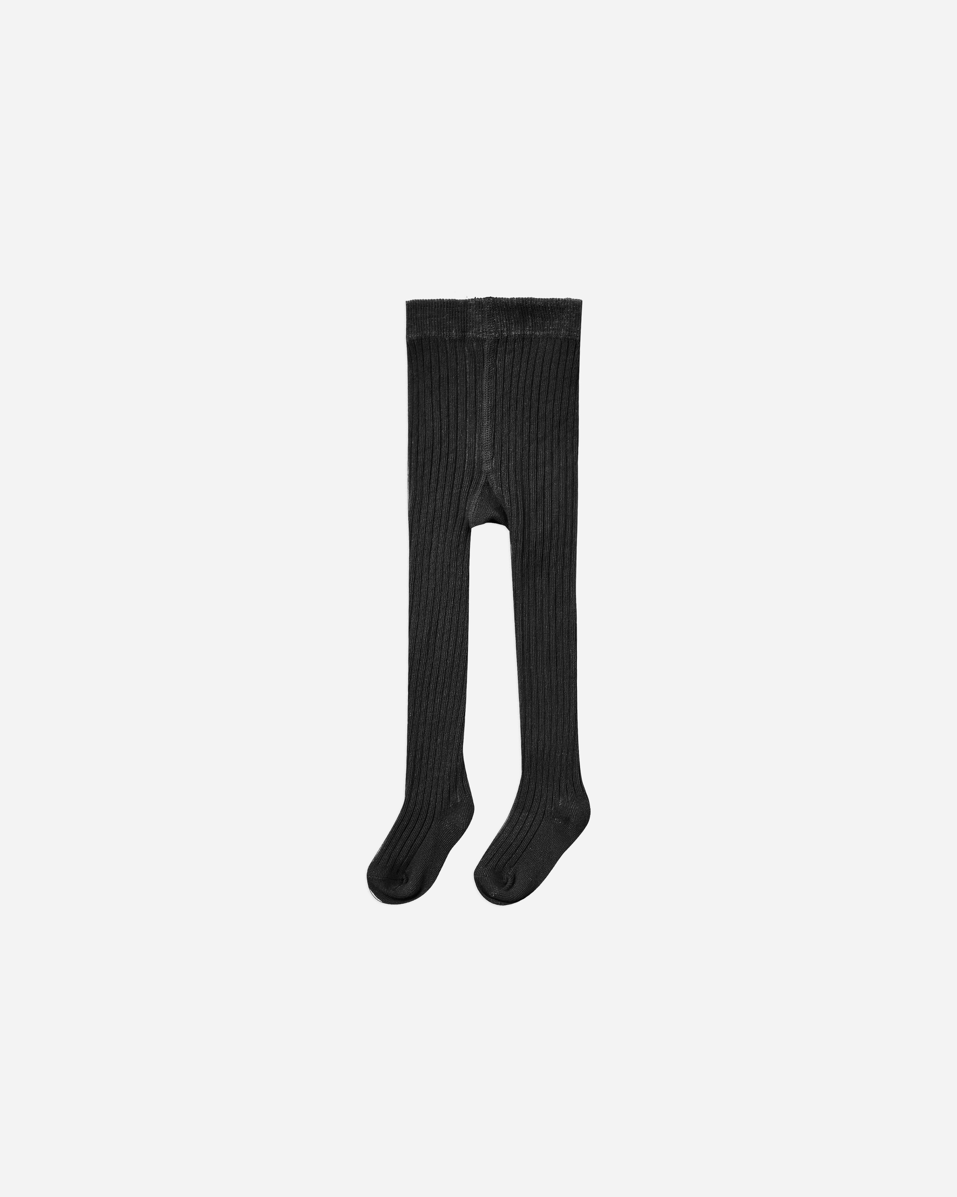 Collants côtelés || Noir