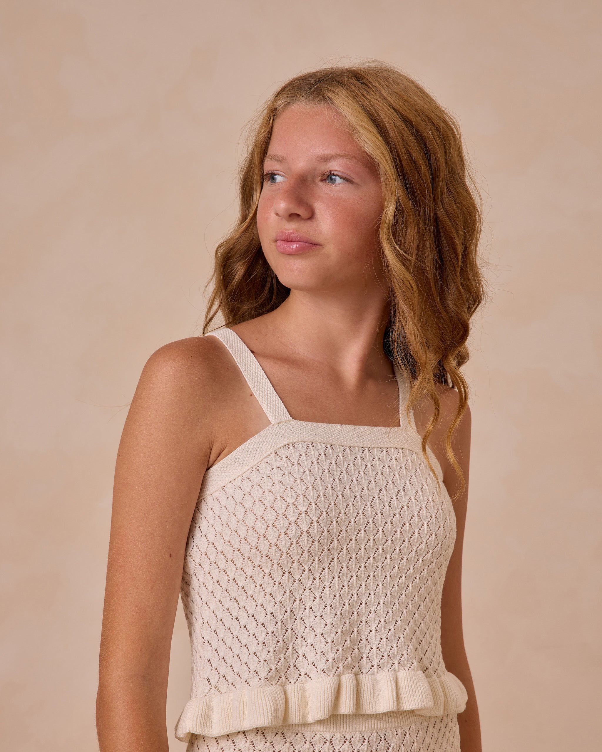 Crochet Tank Set | Ivory