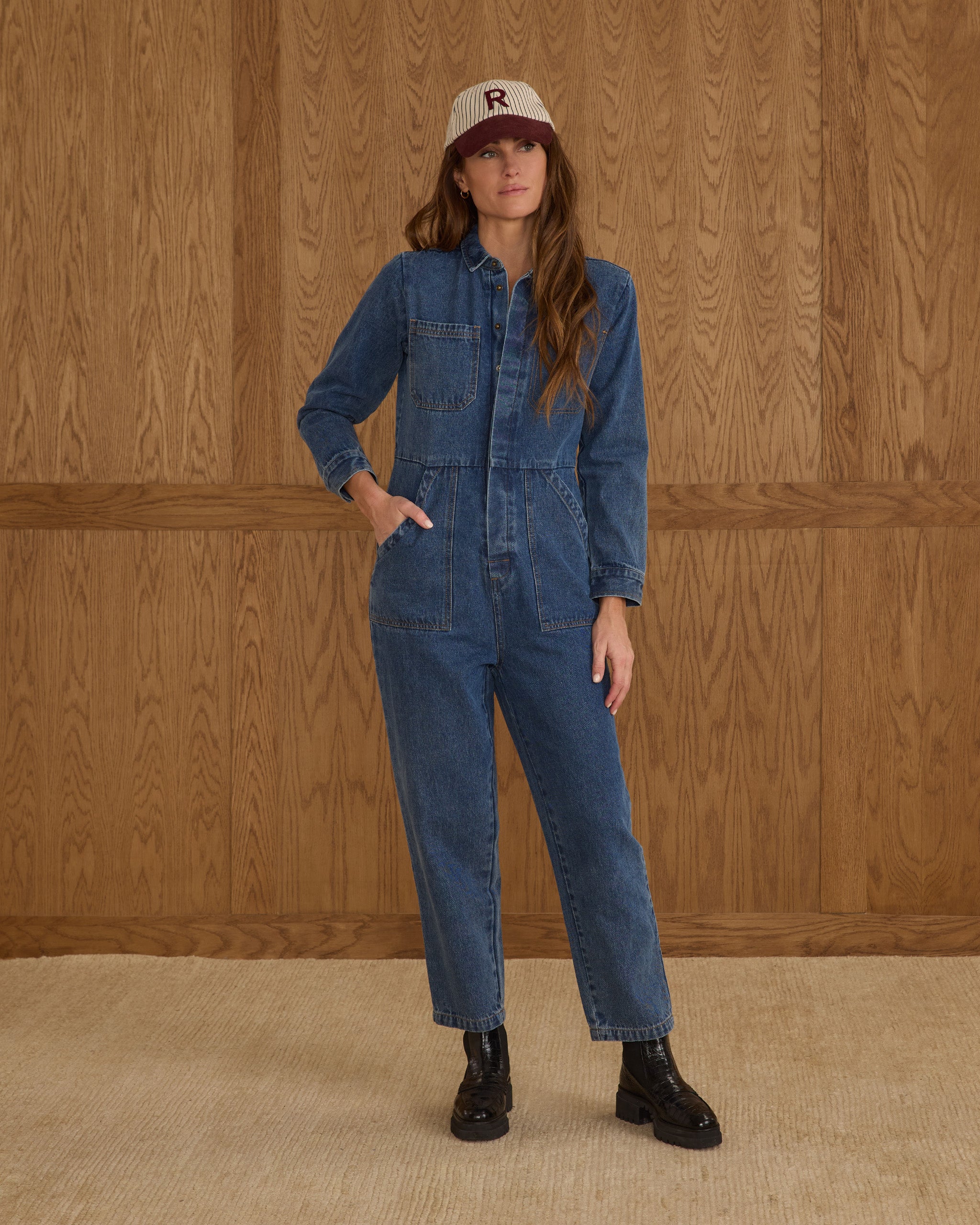 Long Sleeve Coverall | Indigo Denim – Rylee + Cru Canada