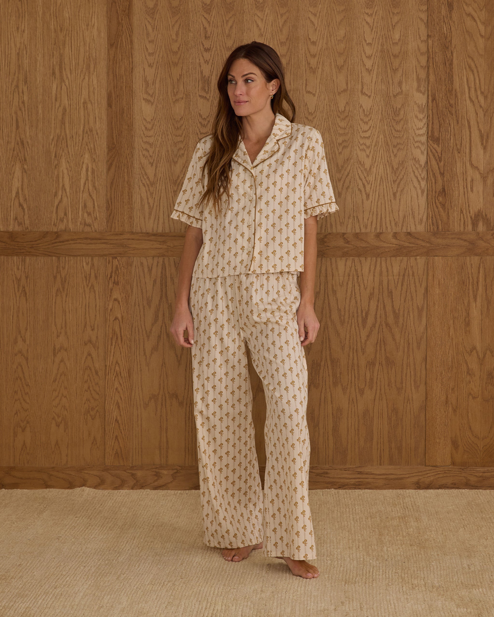 Ensemble pyjama tissé | Golden Bloom