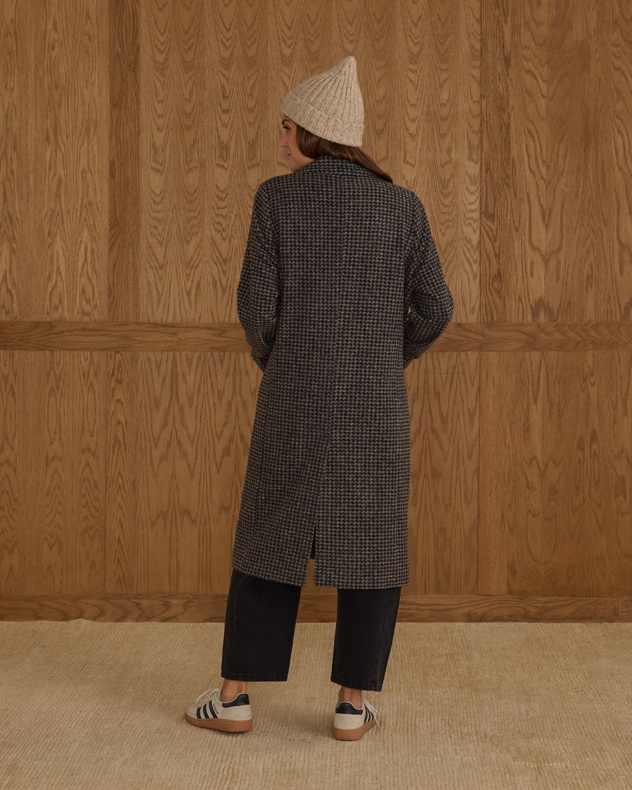Longline Coat | Micro Check - Rylee + Cru | Kids Clothes | Trendy Baby Clothes | Modern Infant Outfits |