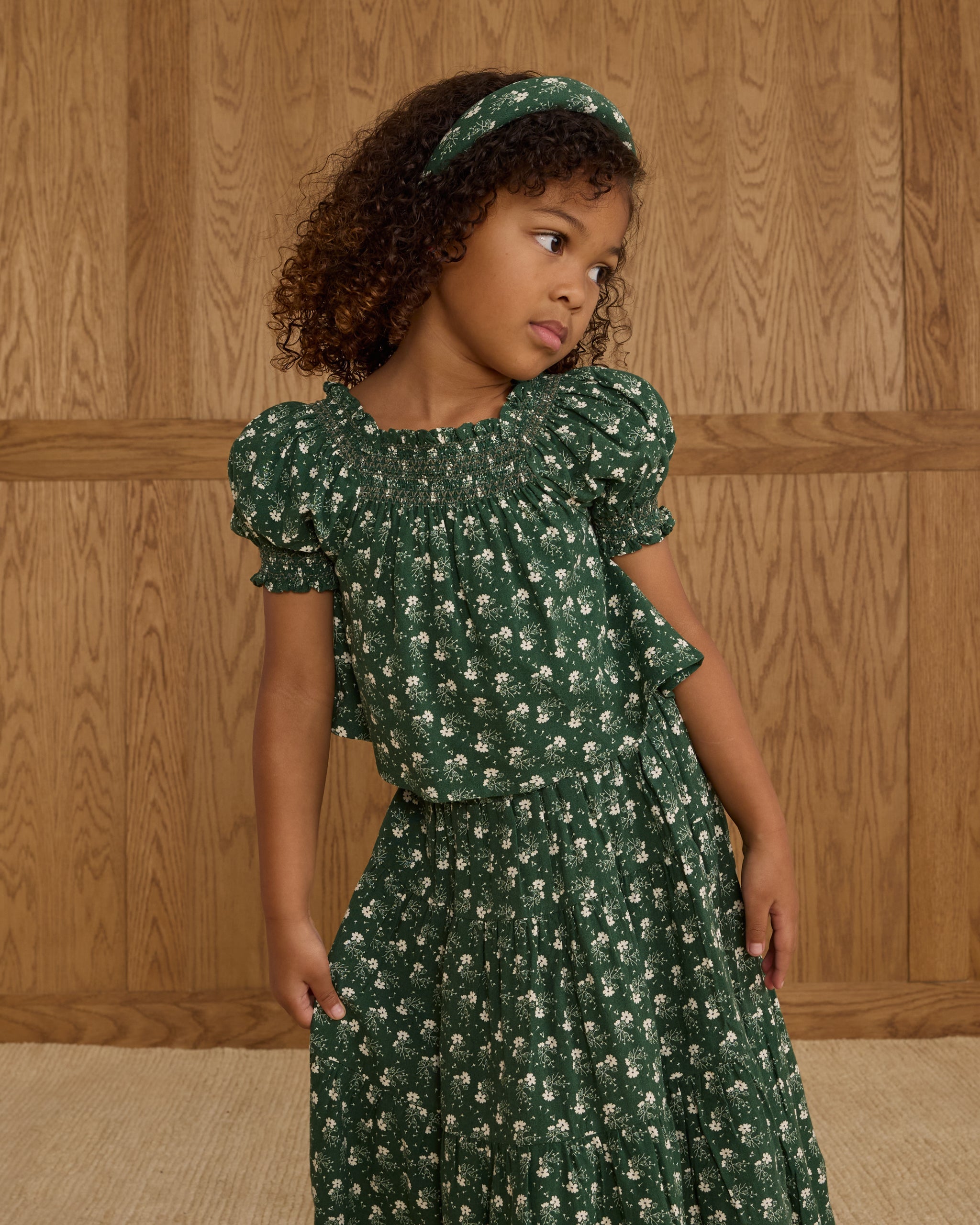 Padded Headband || Green Ditsy - Rylee + Cru | Kids Clothes | Trendy Baby Clothes | Modern Infant Outfits |