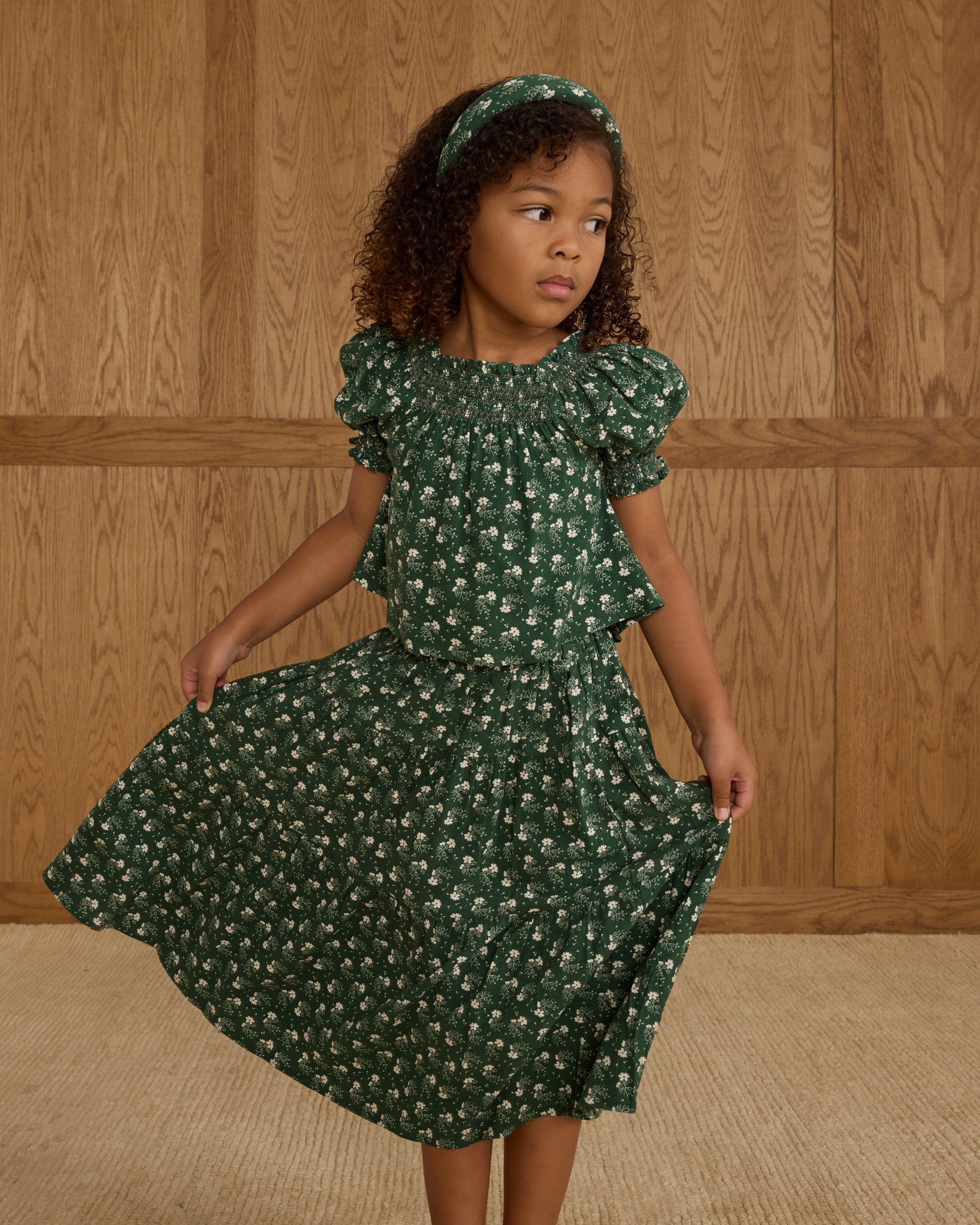 Padded Headband || Green Ditsy - Rylee + Cru | Kids Clothes | Trendy Baby Clothes | Modern Infant Outfits |