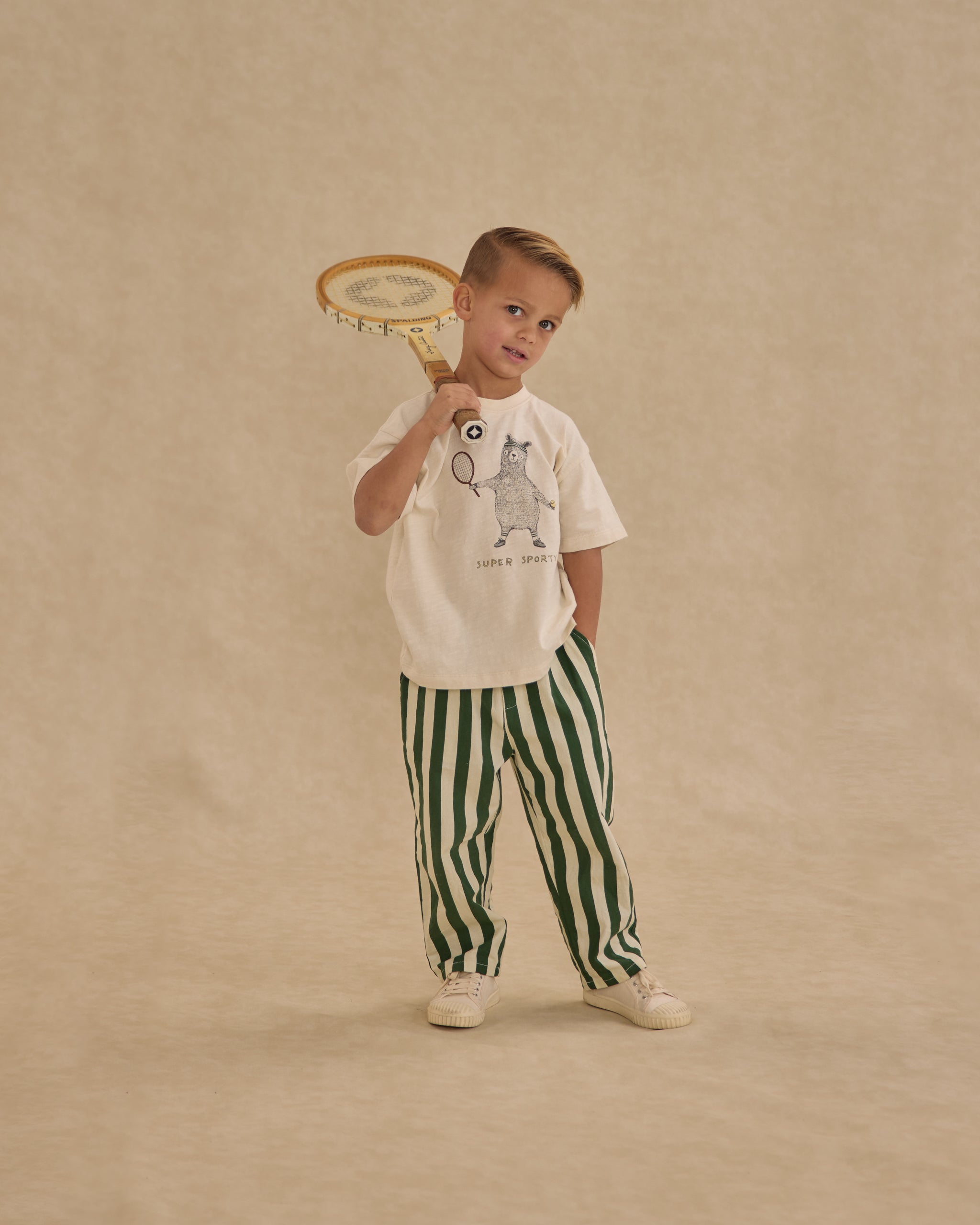 Baggy Pant || Green Stripe - Rylee + Cru | Kids Clothes | Trendy Baby Clothes | Modern Infant Outfits |