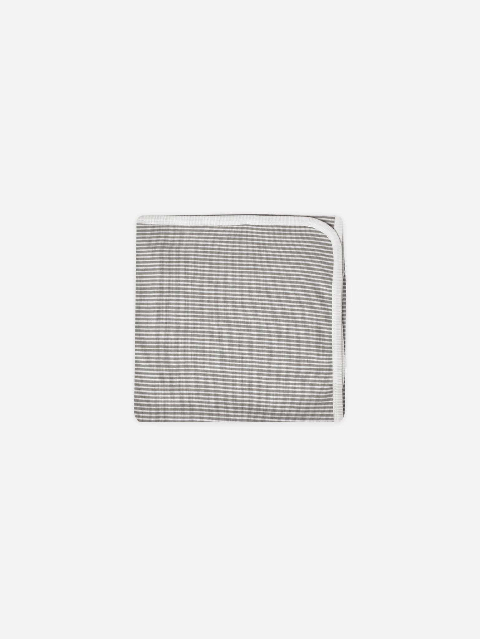 Ribbed Baby Blanket || Lagoon Micro Stripe - Rylee + Cru Canada