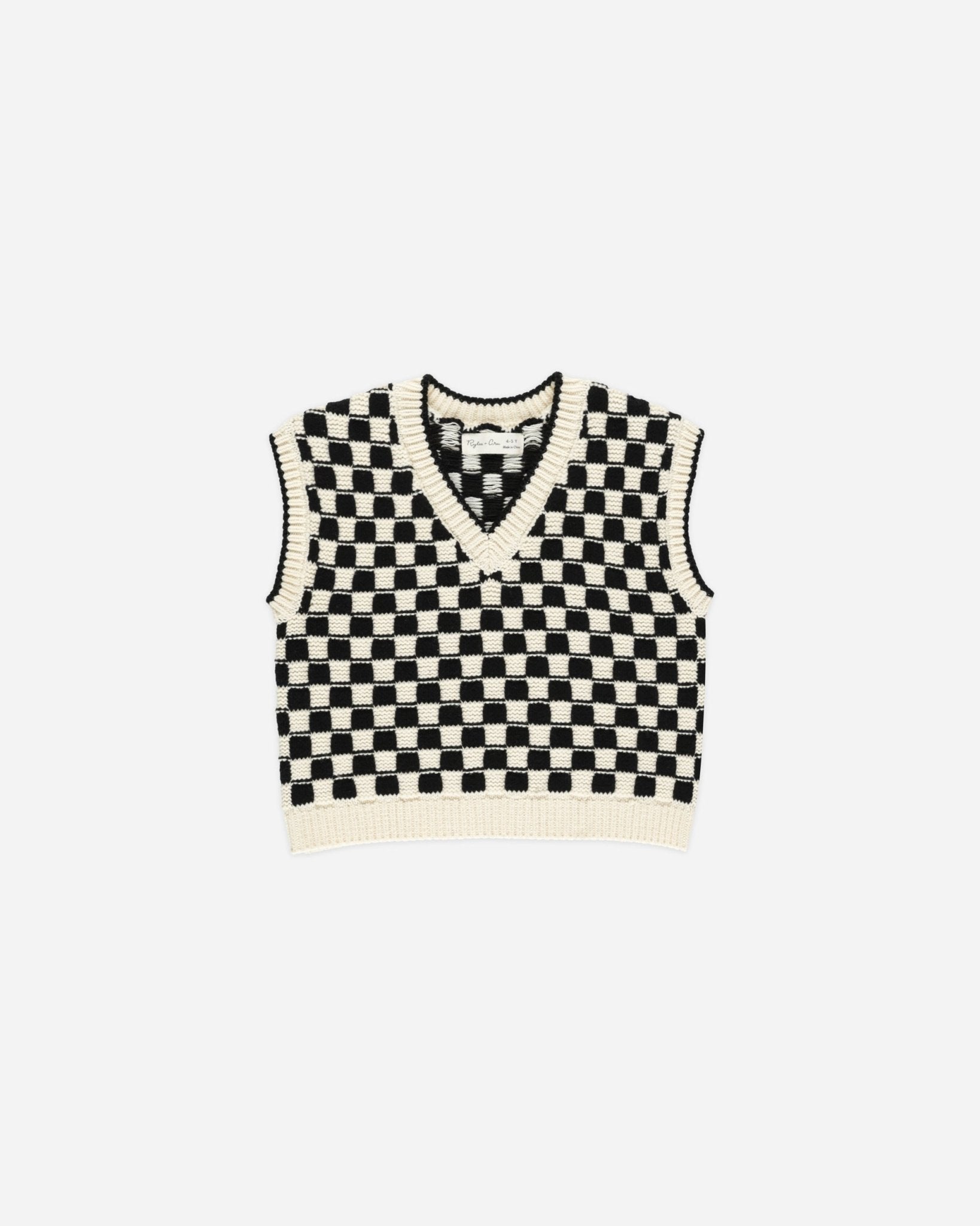 Houndstooth Sweater Vest Grovitique V-Neck Houndstooth Sweater