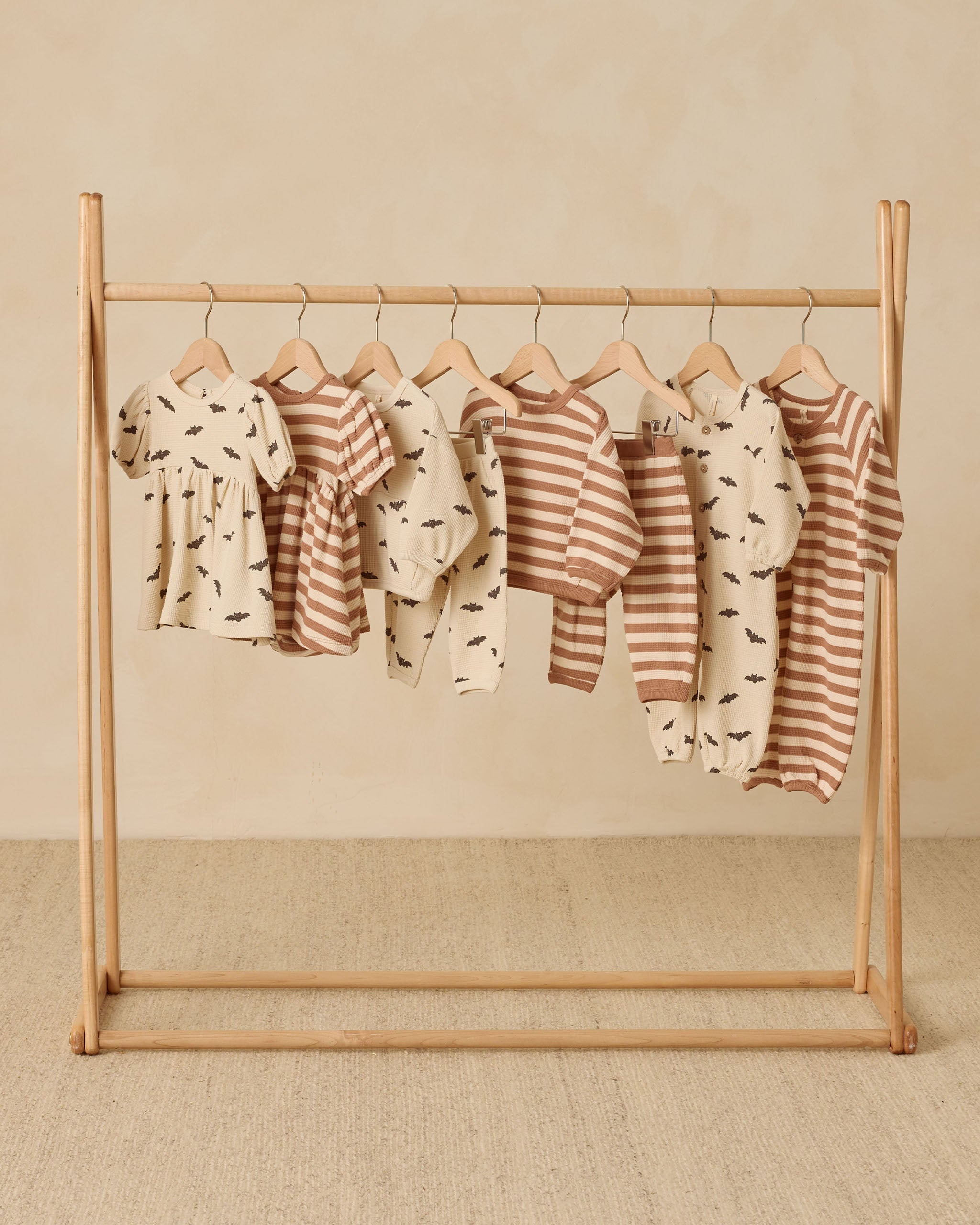 Waffle Long Sleeve Jumpsuit || Harvest Stripe - Rylee + Cru | Kids Clothes | Trendy Baby Clothes | Modern Infant Outfits |