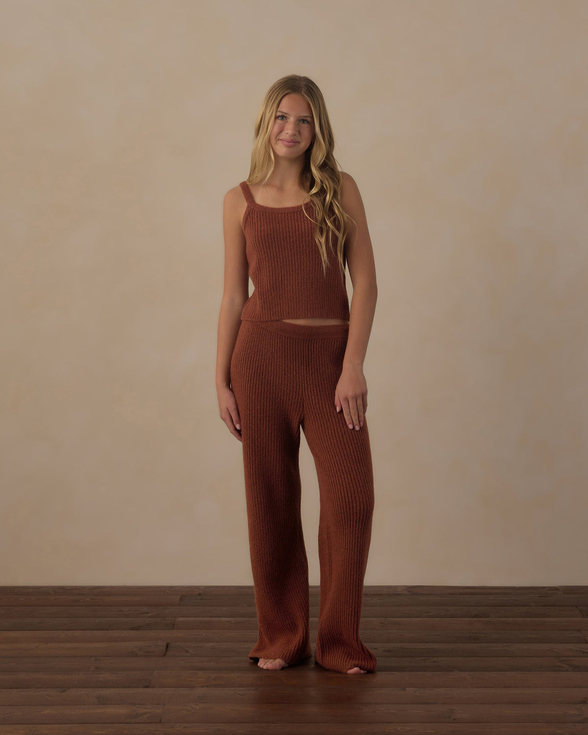 Teen Fuzzy Knit Lounge Set Brick - Rylee + Cru | Kids Clothes | Trendy Baby Clothes | Modern Infant Outfits |