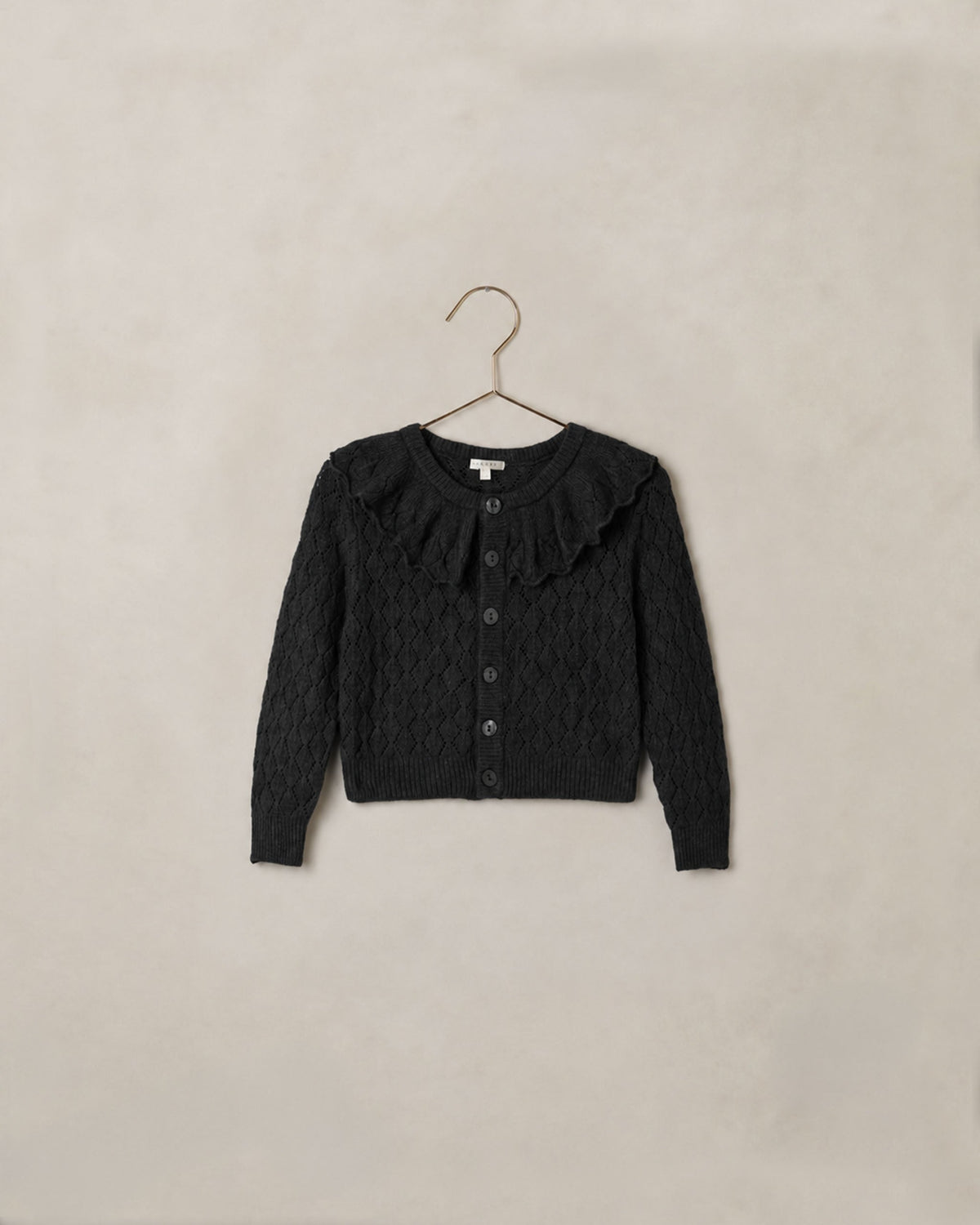 Gilet en maille à volants Noir