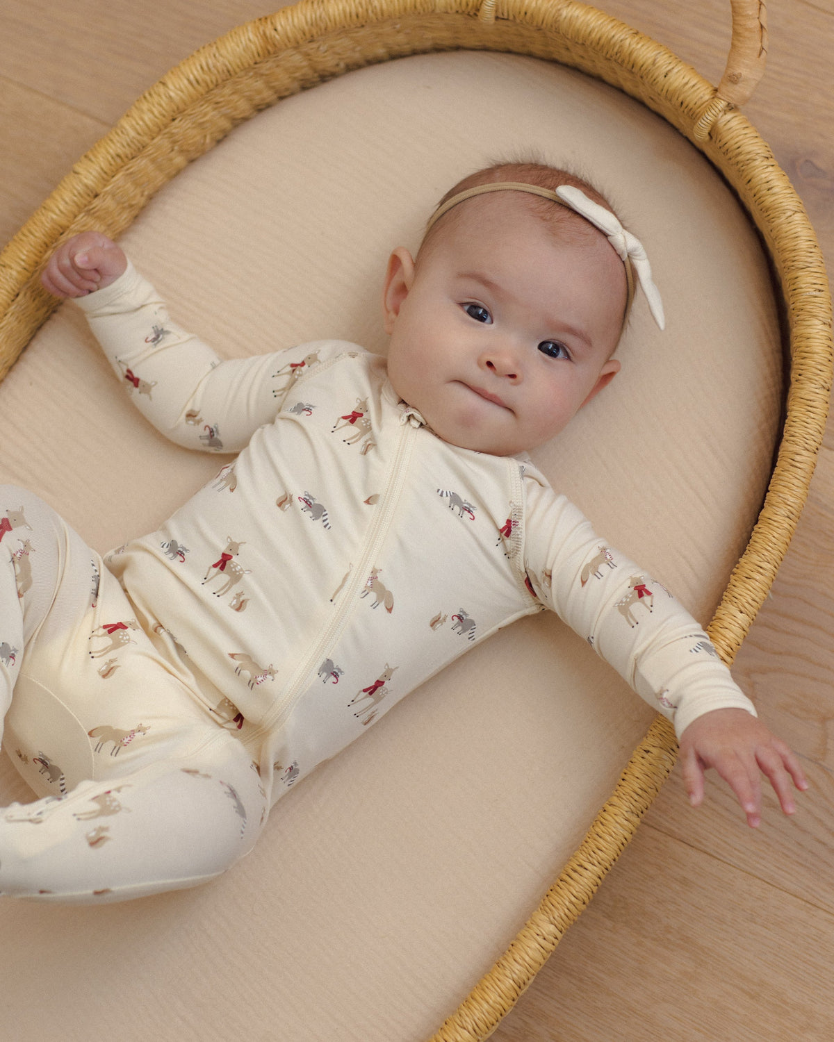 Bamboo Zip Footie Forest Friends - Rylee + Cru | Kids Clothes | Trendy Baby Clothes | Modern Infant Outfits |