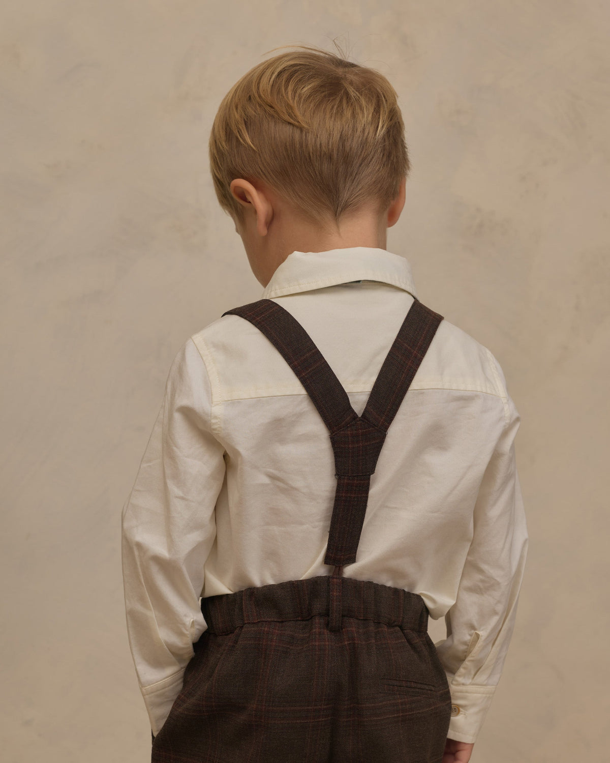 Suspender Pant Heathered Plaid