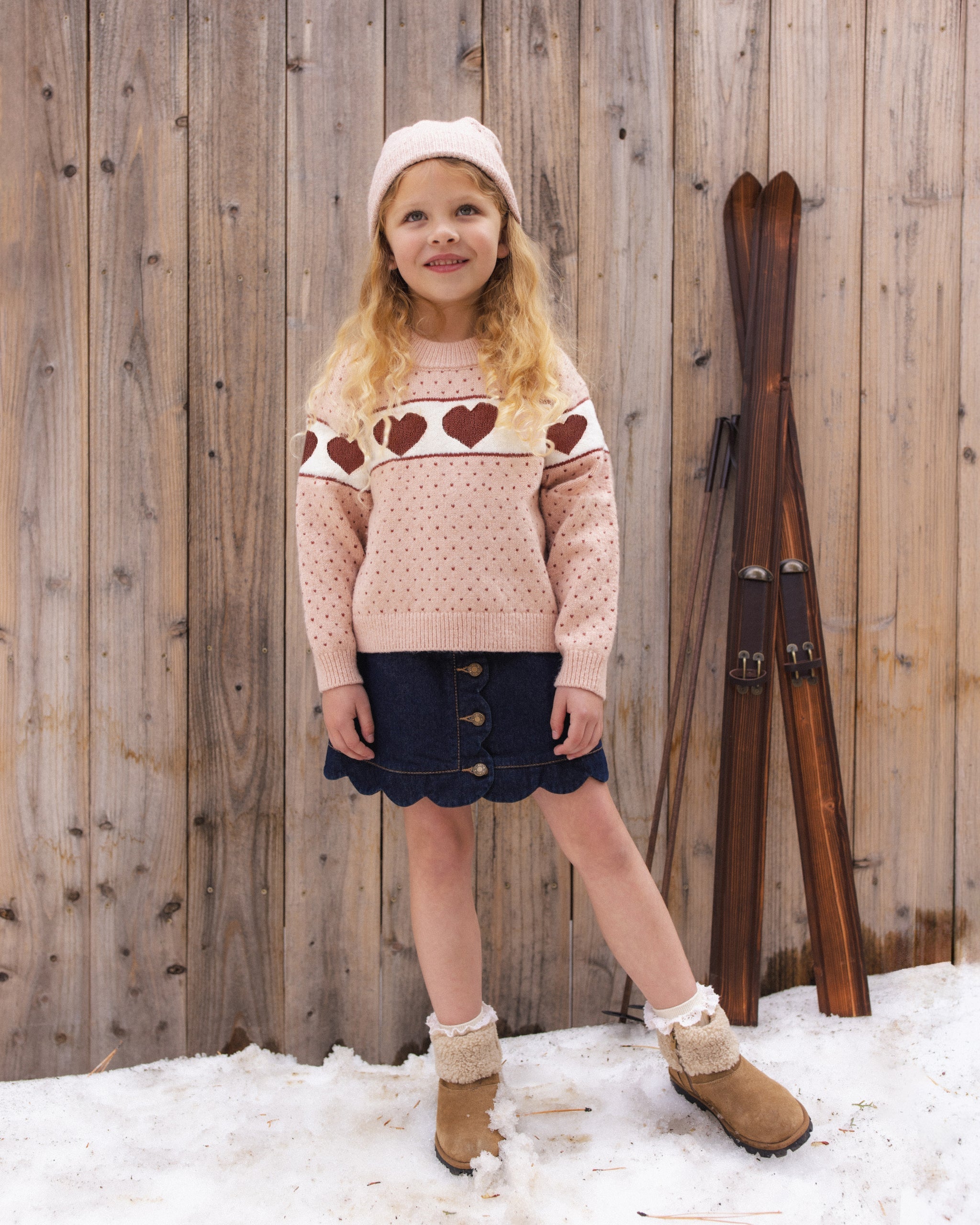 Scallop Mini Skirt Dark Indigo - Rylee + Cru | Kids Clothes | Trendy Baby Clothes | Modern Infant Outfits |