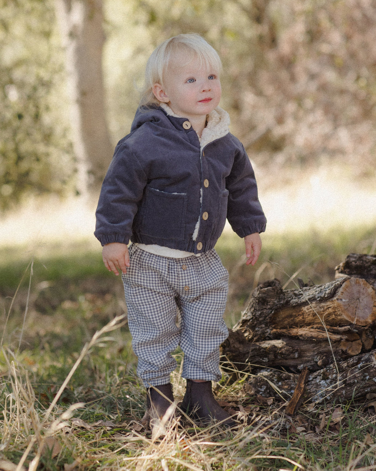 Corduroy Hooded Jacket Midnight - Rylee + Cru | Kids Clothes | Trendy Baby Clothes | Modern Infant Outfits |