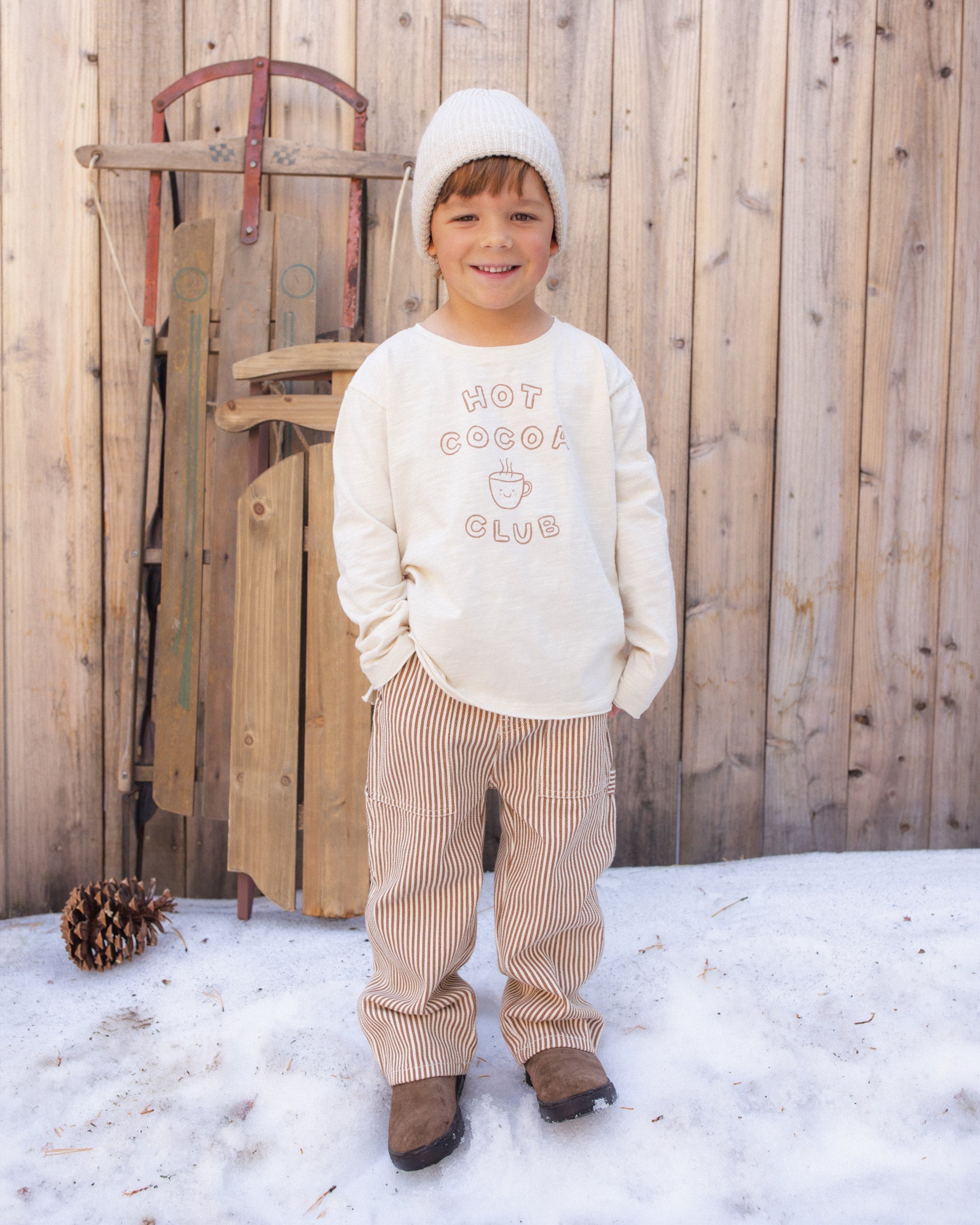 Utility Pant Clay Stripe - Rylee + Cru | Kids Clothes | Trendy Baby Clothes | Modern Infant Outfits |