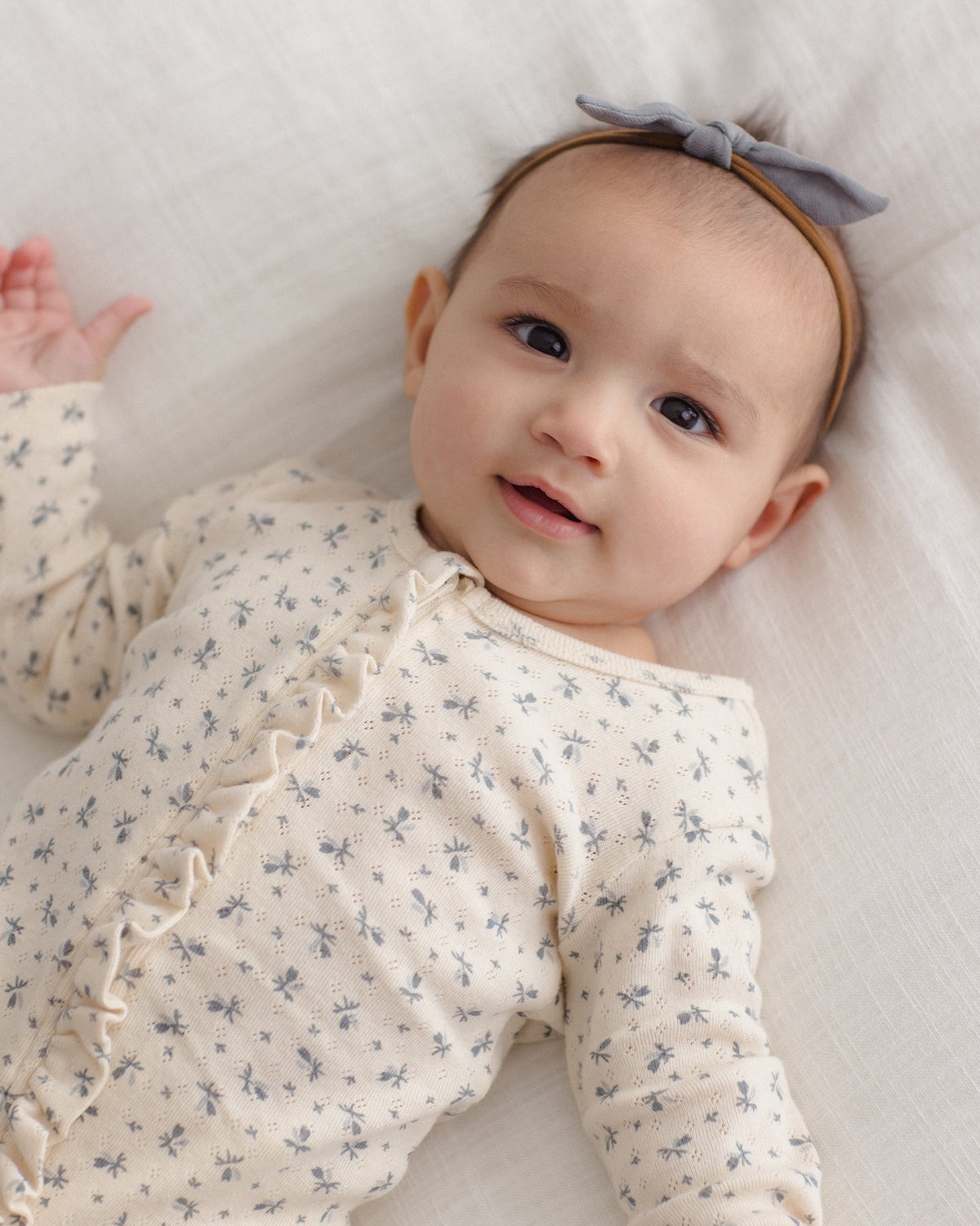 Ruffle Jumpsuit Blue Ditsy - Rylee + Cru | Kids Clothes | Trendy Baby Clothes | Modern Infant Outfits |