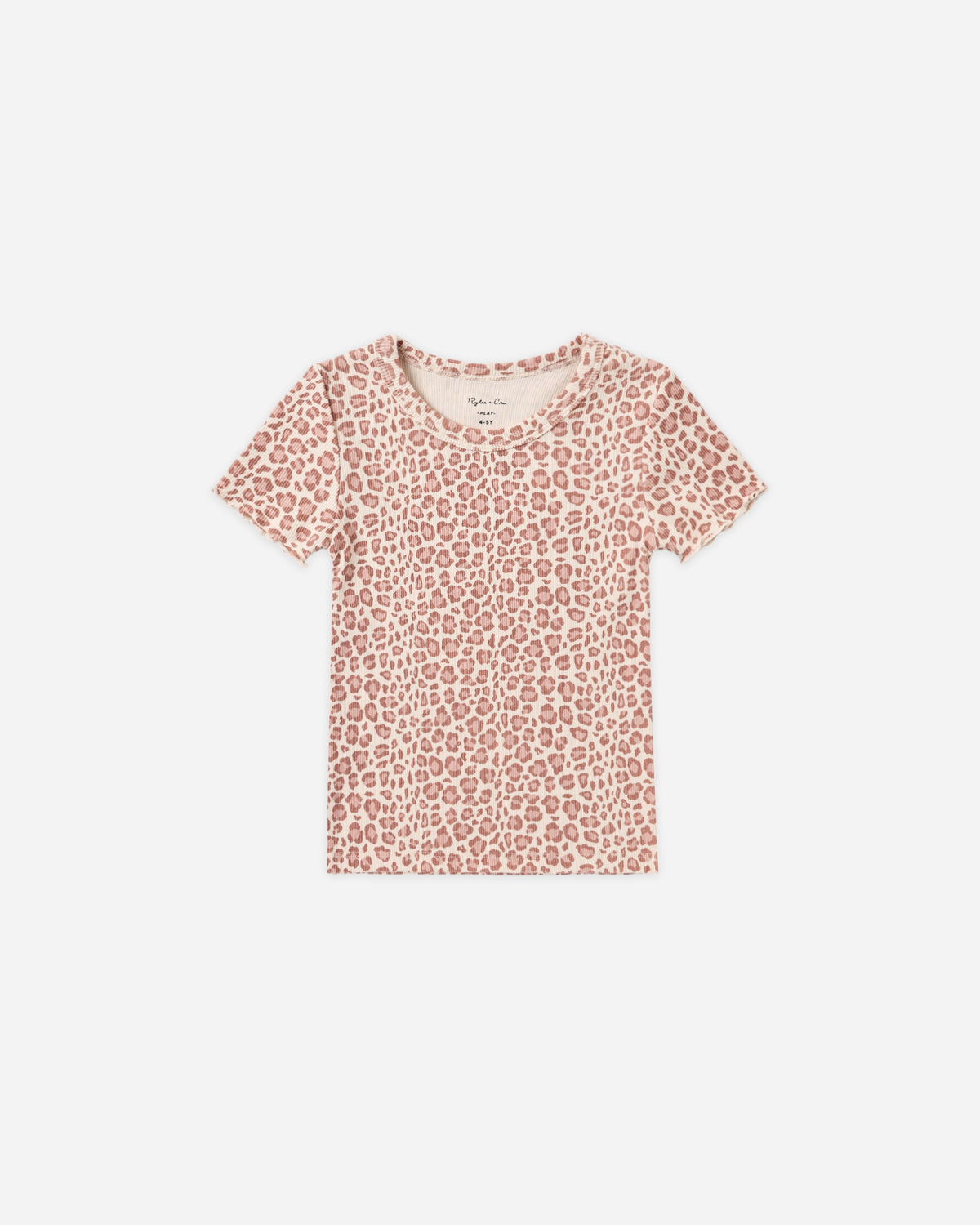Ribbed Basic Tee Pink Leopard - Rylee + Cru | Kids Clothes | Trendy Baby Clothes | Modern Infant Outfits |