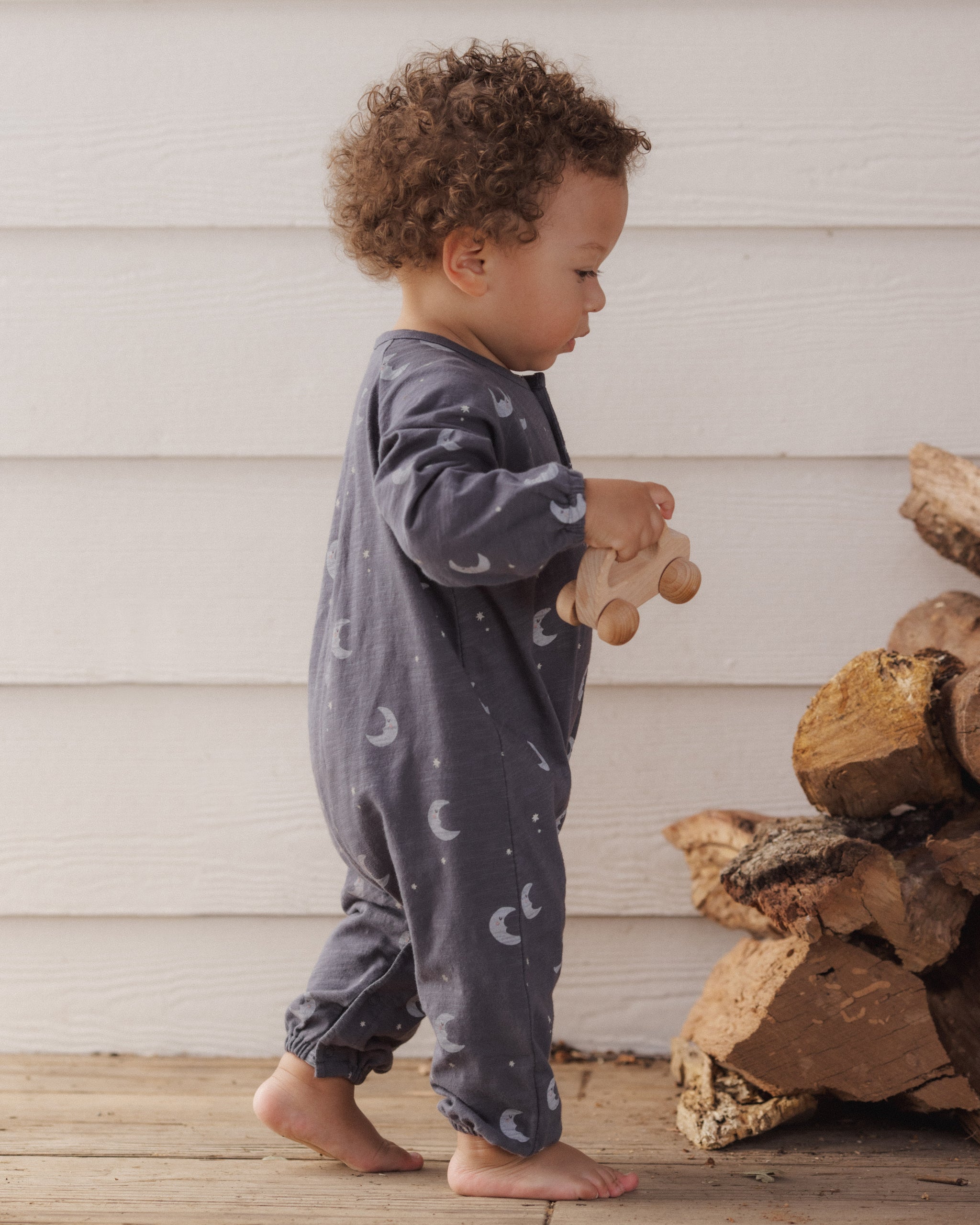 Henley Jumpsuit Moons - Rylee + Cru | Kids Clothes | Trendy Baby Clothes | Modern Infant Outfits |