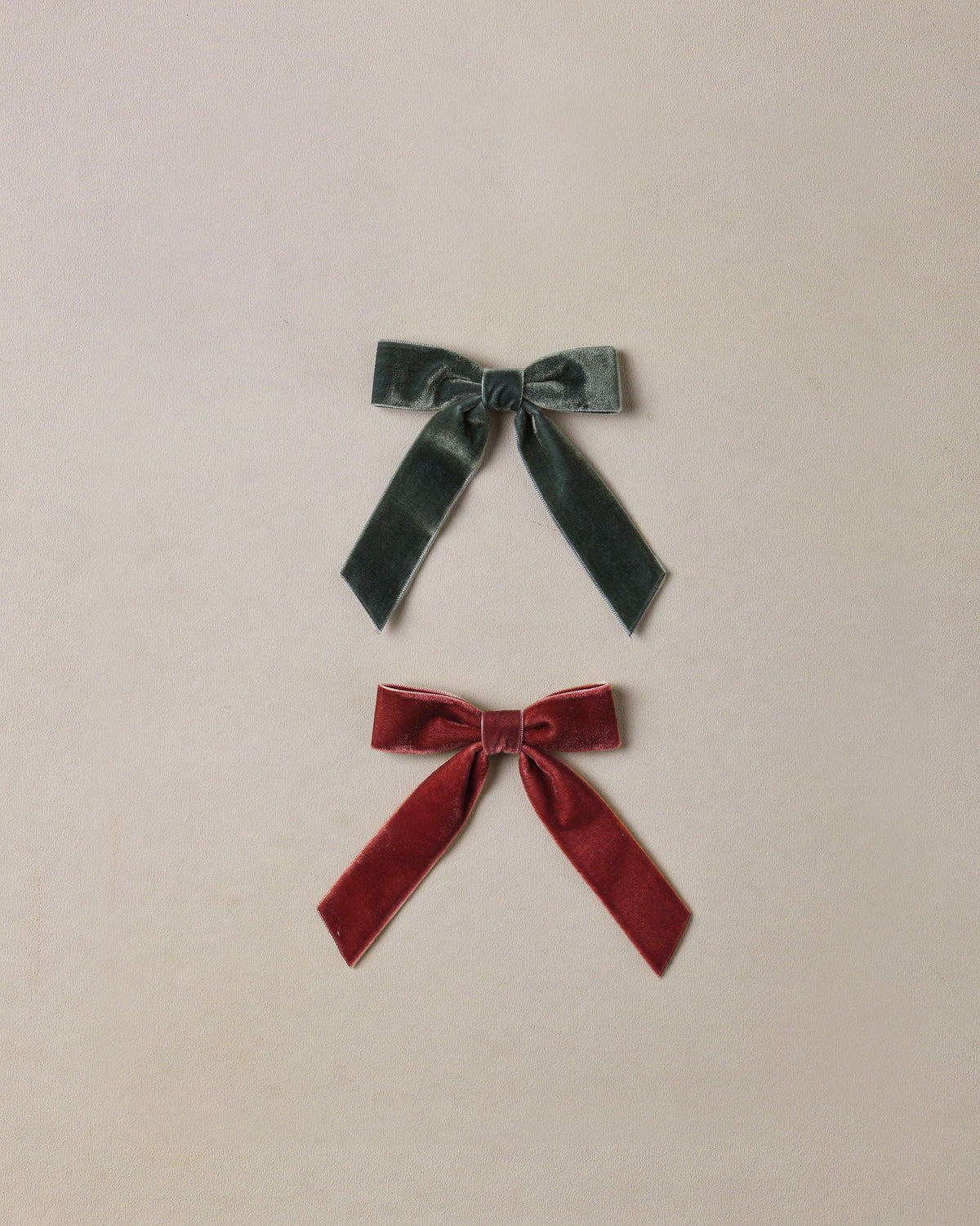 Ensemble de nœuds en velours Vert, Rubis