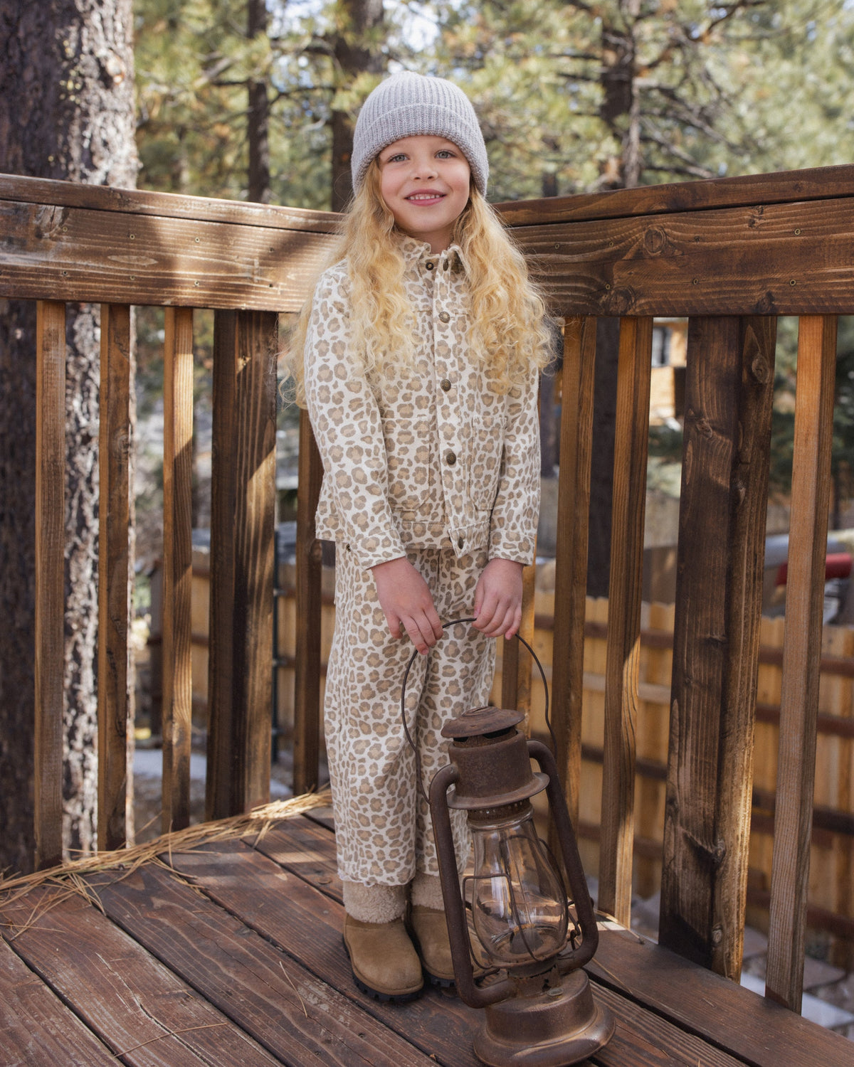 Denim Chore Coat Leopard - Rylee + Cru | Kids Clothes | Trendy Baby Clothes | Modern Infant Outfits |