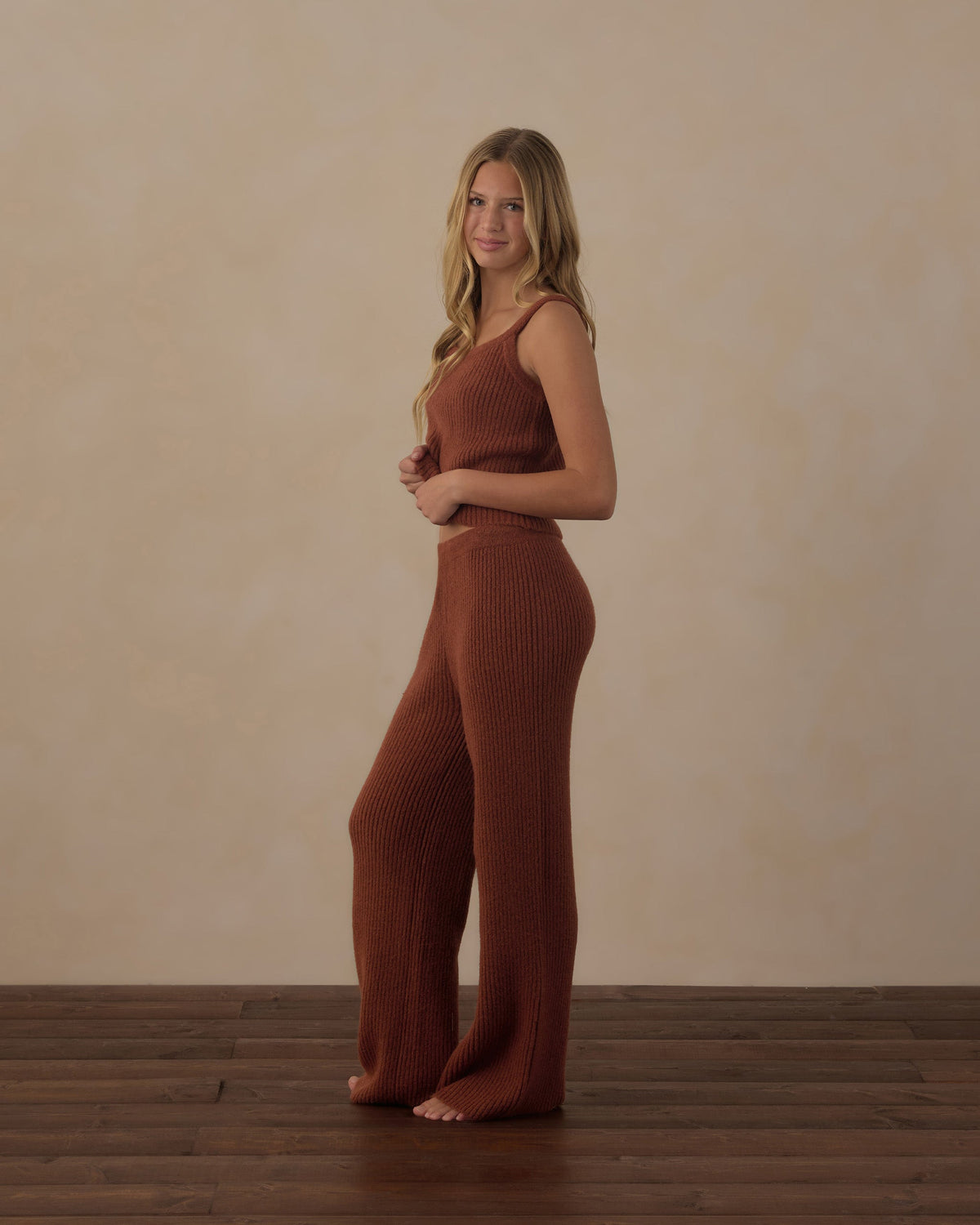 Teen Fuzzy Knit Lounge Set Brick - Rylee + Cru | Kids Clothes | Trendy Baby Clothes | Modern Infant Outfits |