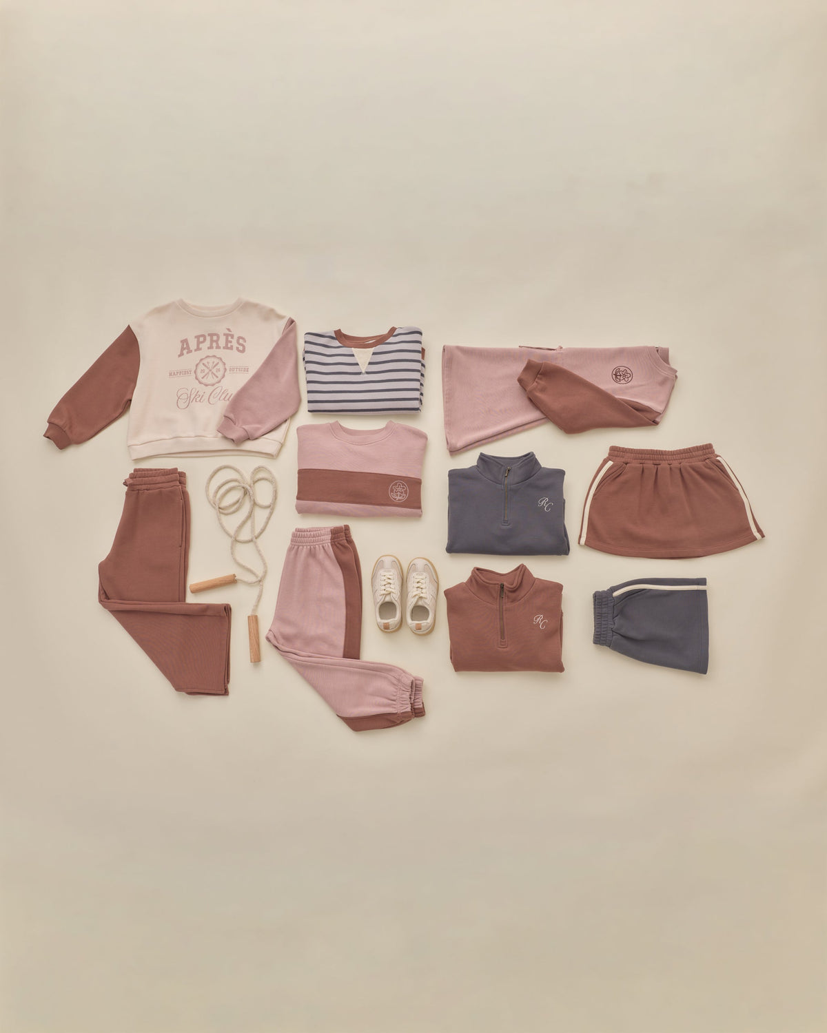 Paneled Sweatpant Rosewood - Rylee + Cru | Kids Clothes | Trendy Baby Clothes | Modern Infant Outfits |