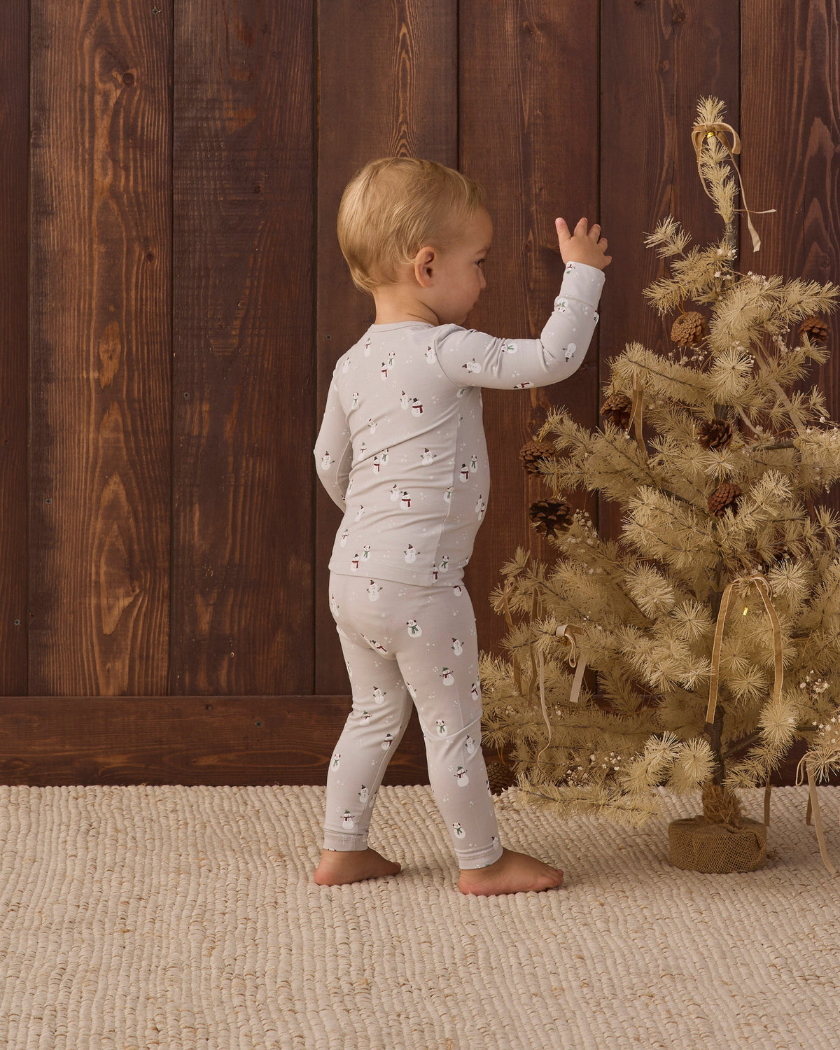 Bamboo Pajama Set Snowman - Rylee + Cru | Kids Clothes | Trendy Baby Clothes | Modern Infant Outfits |