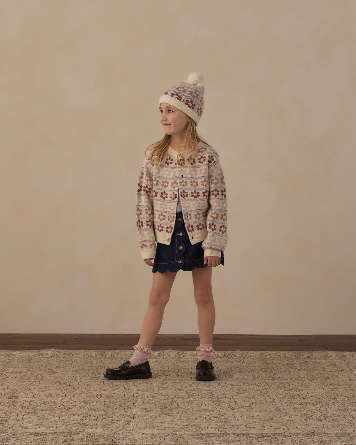 Beanie Flower Fair Isle - Rylee + Cru | Kids Clothes | Trendy Baby Clothes | Modern Infant Outfits |