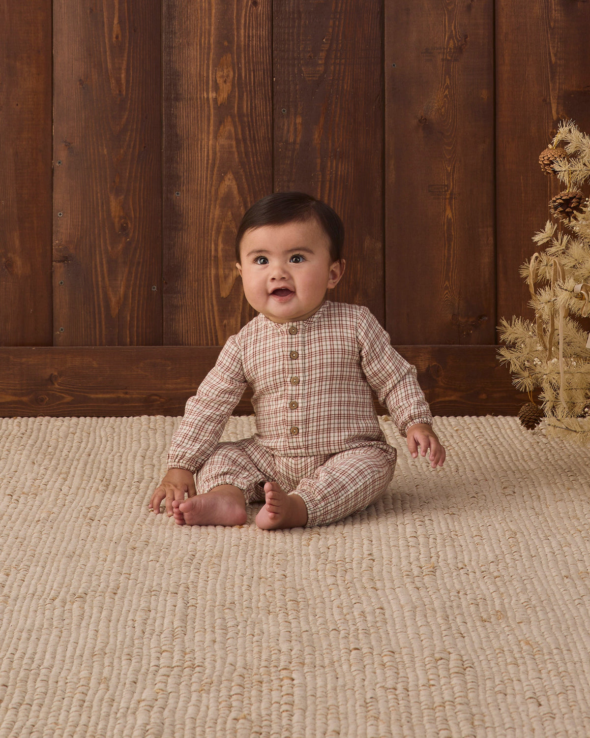 Woven Jumpsuit Christmas Plaid - Rylee + Cru | Kids Clothes | Trendy Baby Clothes | Modern Infant Outfits |