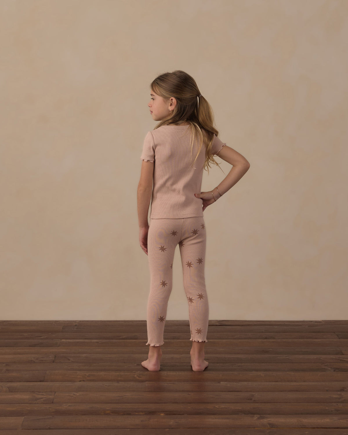 Coast Ribbed Legging Clay Stars - Rylee + Cru | Kids Clothes | Trendy Baby Clothes | Modern Infant Outfits |