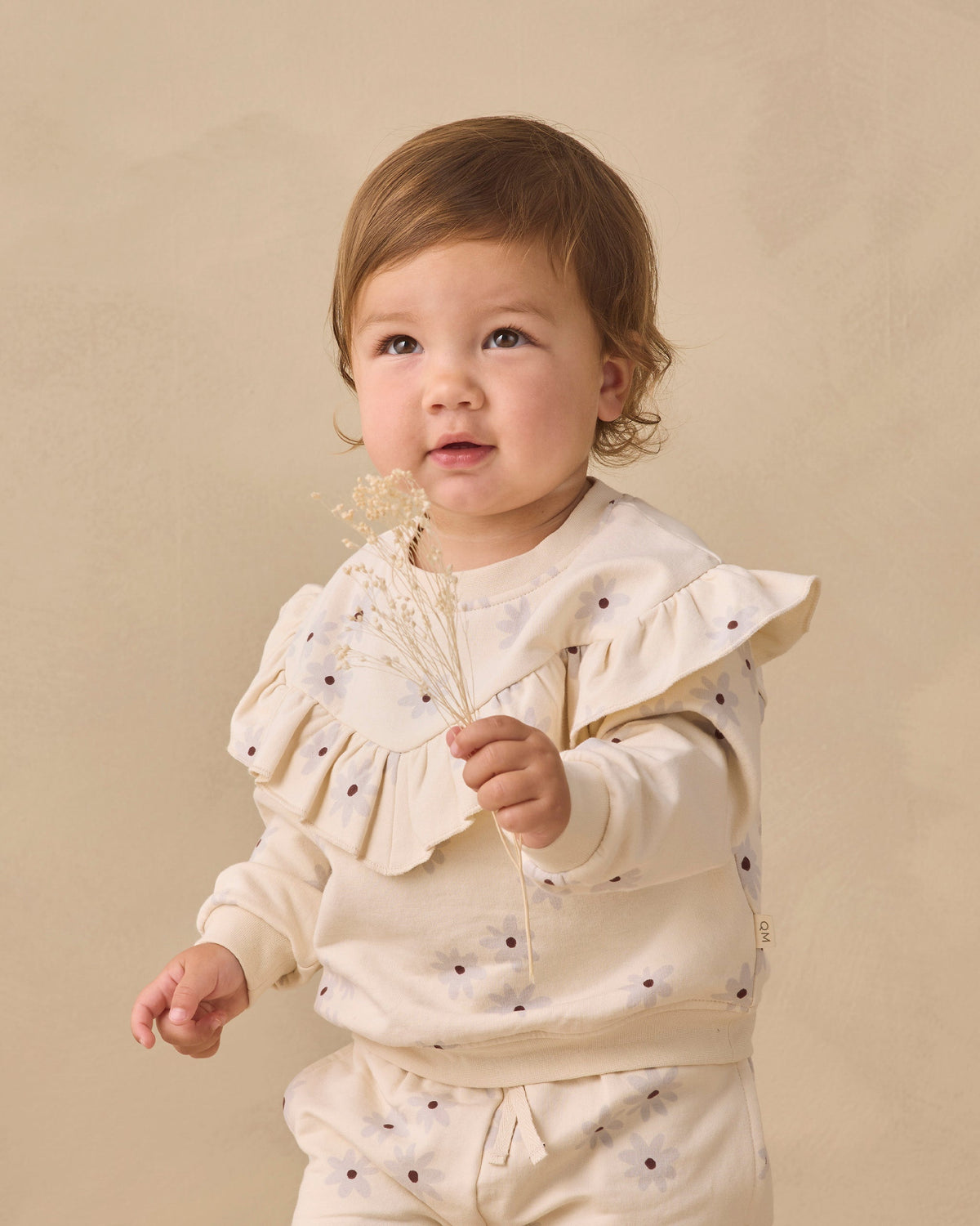 Relaxed Fleece Sweatpant Blue Daisy - Rylee + Cru | Kids Clothes | Trendy Baby Clothes | Modern Infant Outfits |