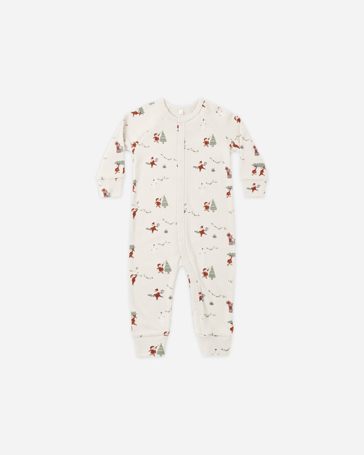 Organic Long John Pajamas Gnome Village - Rylee + Cru | Kids Clothes | Trendy Baby Clothes | Modern Infant Outfits |
