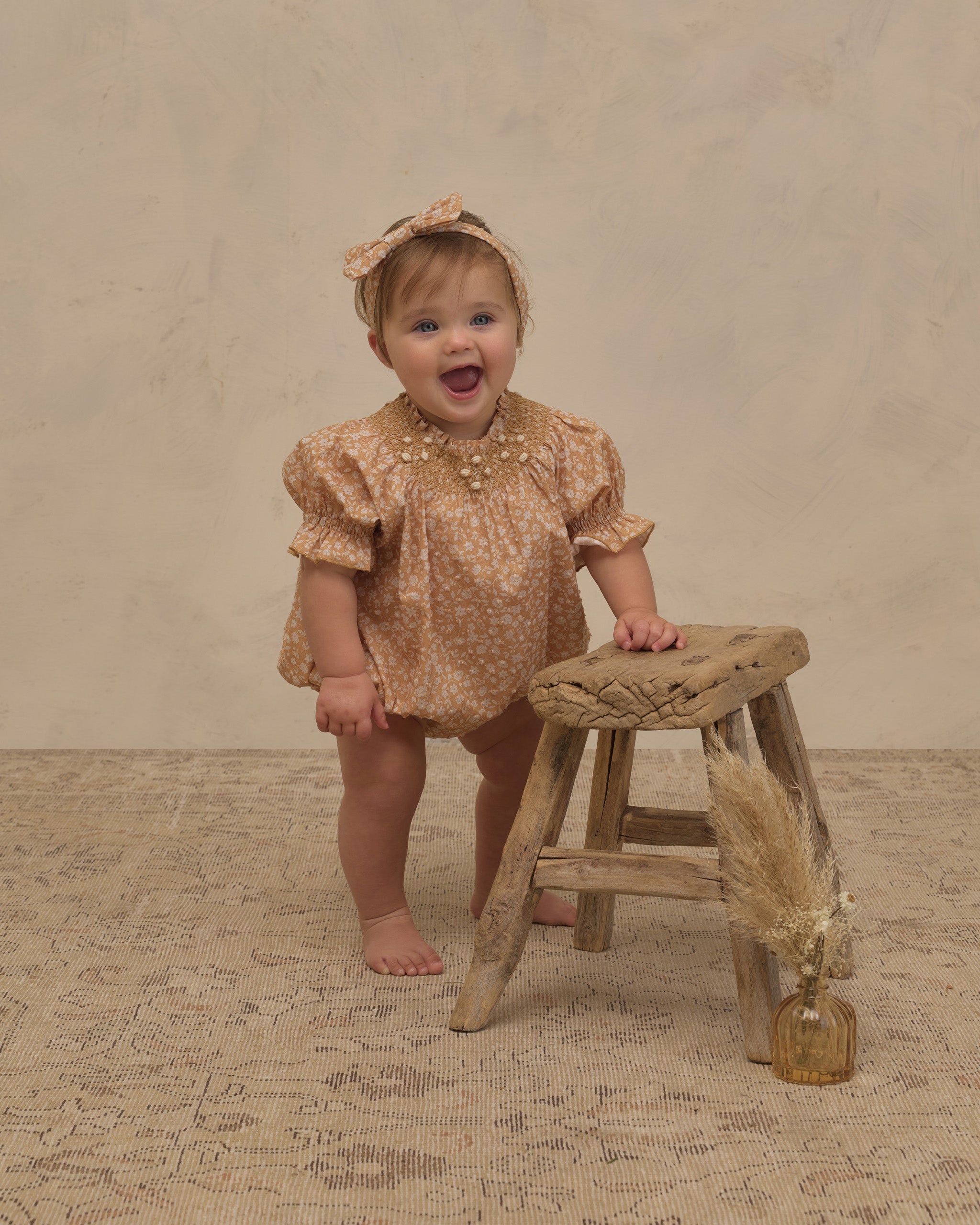 Maddie Romper Golden Meadow - Rylee + Cru | Kids Clothes | Trendy Baby Clothes | Modern Infant Outfits |