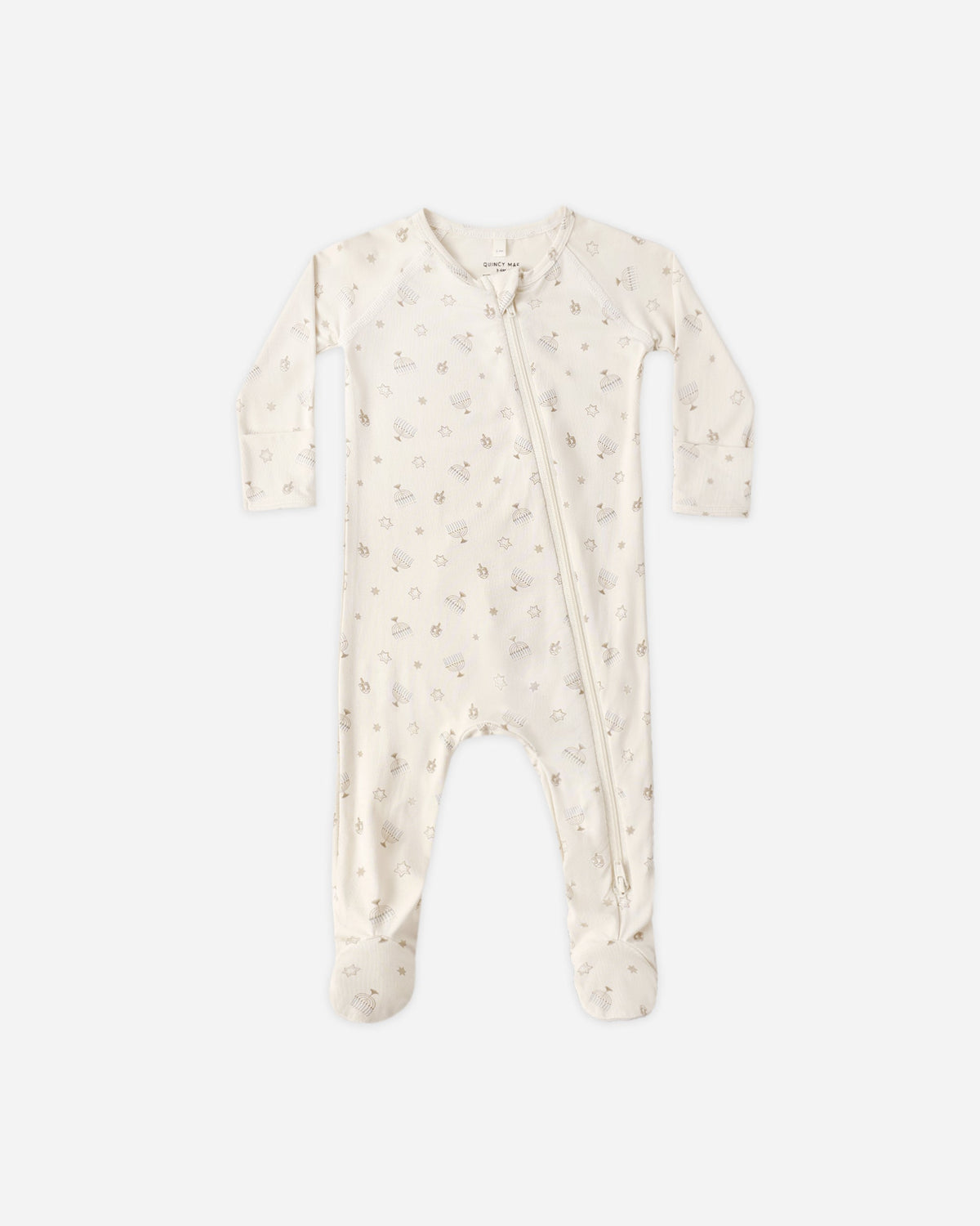Bamboo Zip Footie Hanukkah - Rylee + Cru | Kids Clothes | Trendy Baby Clothes | Modern Infant Outfits |