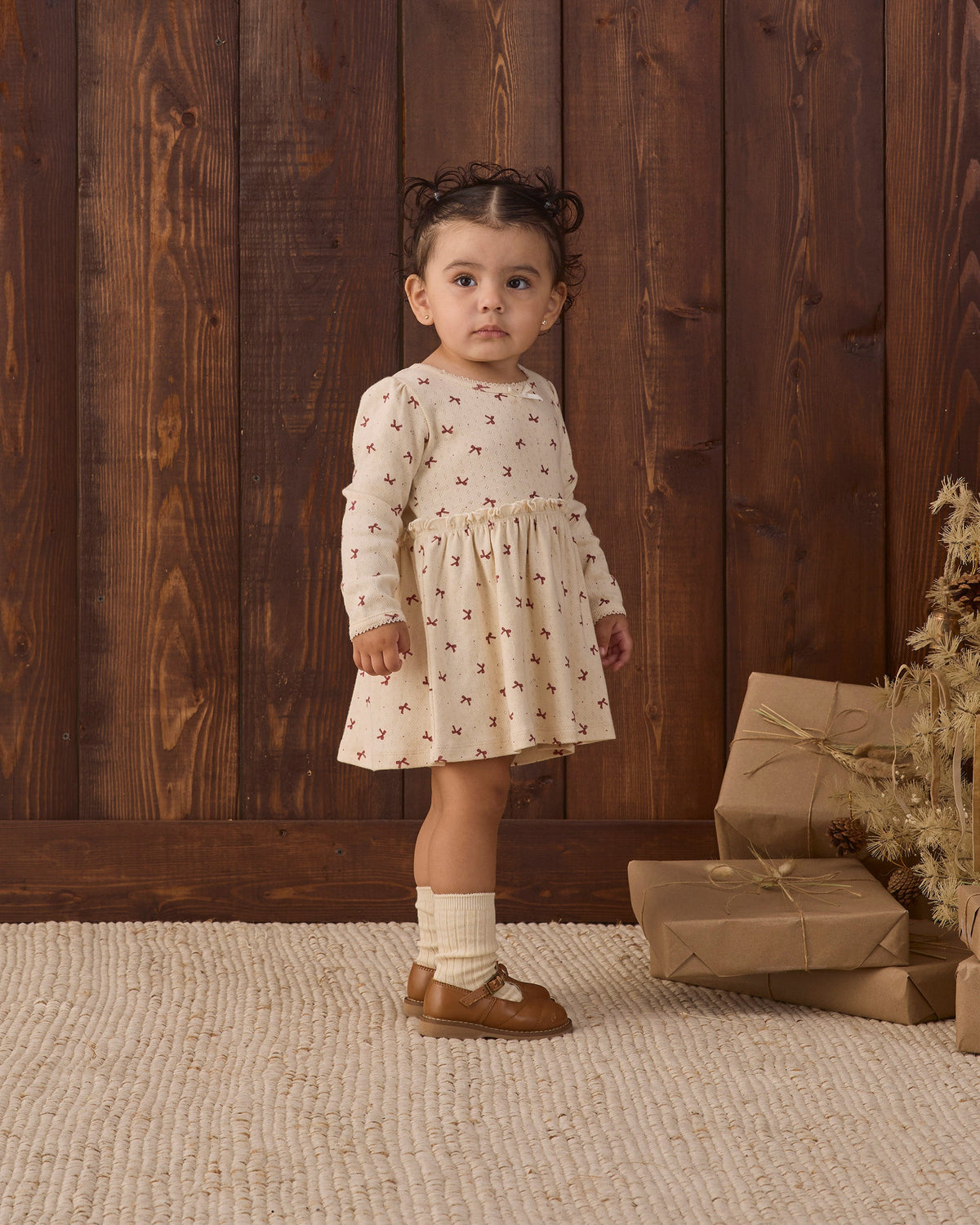 Alda Dress Red Bows - Rylee + Cru | Kids Clothes | Trendy Baby Clothes | Modern Infant Outfits |