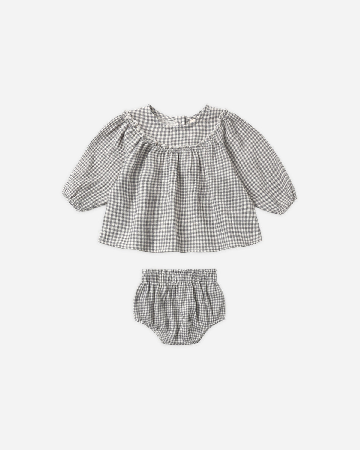 Mia Top + Bloomer Set Midnight Gingham - Rylee + Cru | Kids Clothes | Trendy Baby Clothes | Modern Infant Outfits |