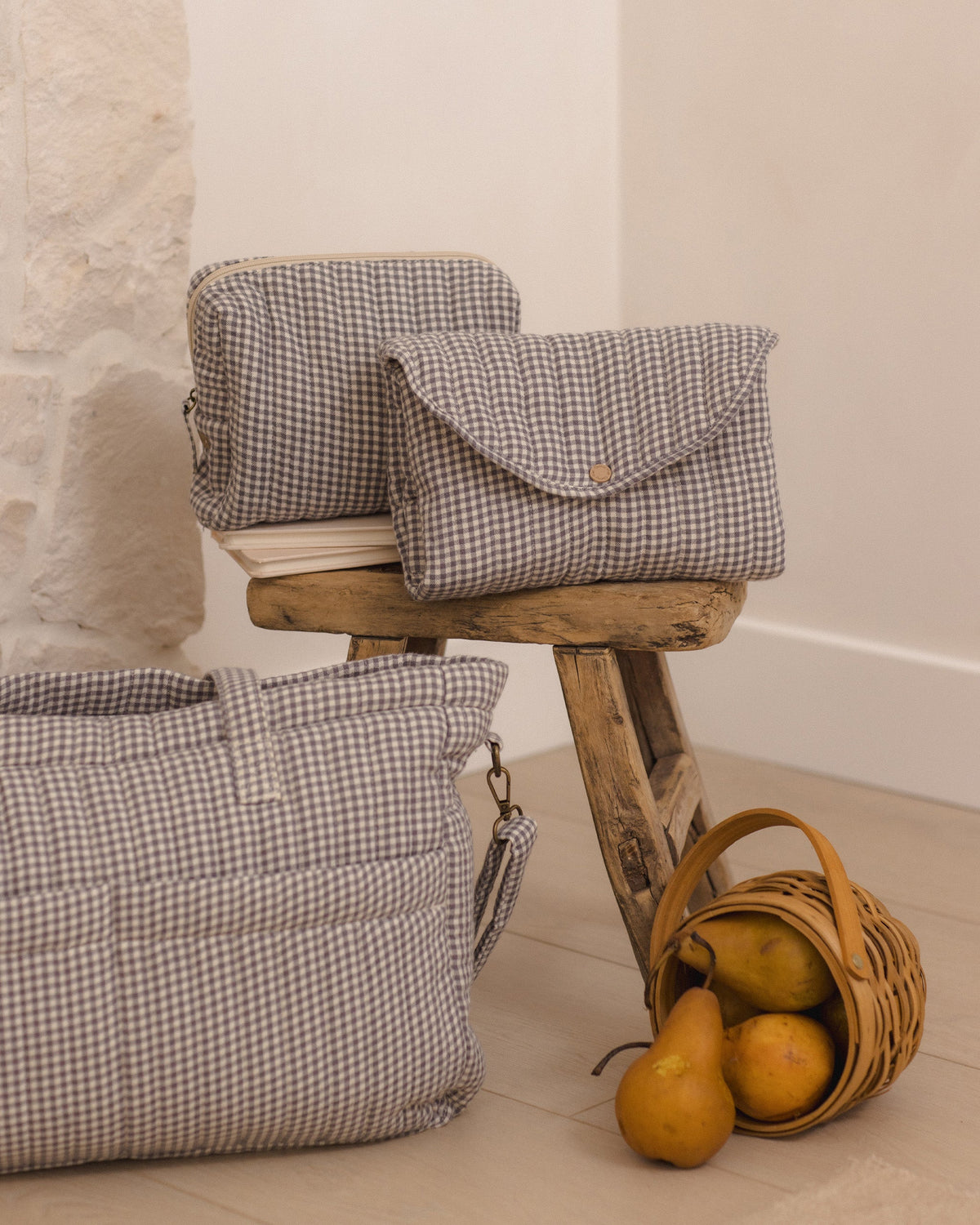 Diaper Bag + Changing Pad Set Midnight Gingham - Rylee + Cru | Kids Clothes | Trendy Baby Clothes | Modern Infant Outfits |