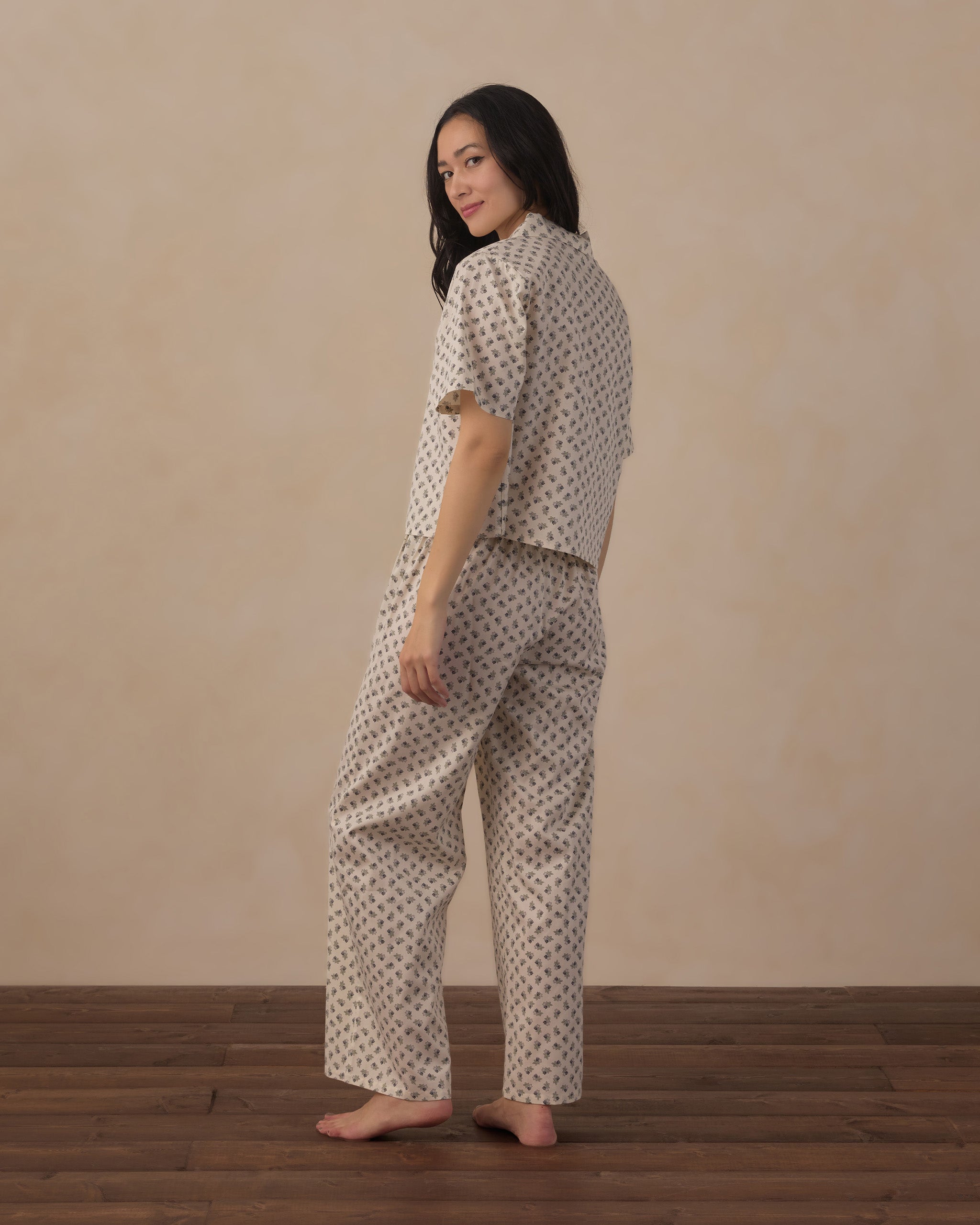 Women's Woven Pajama Set Vintage Fleur