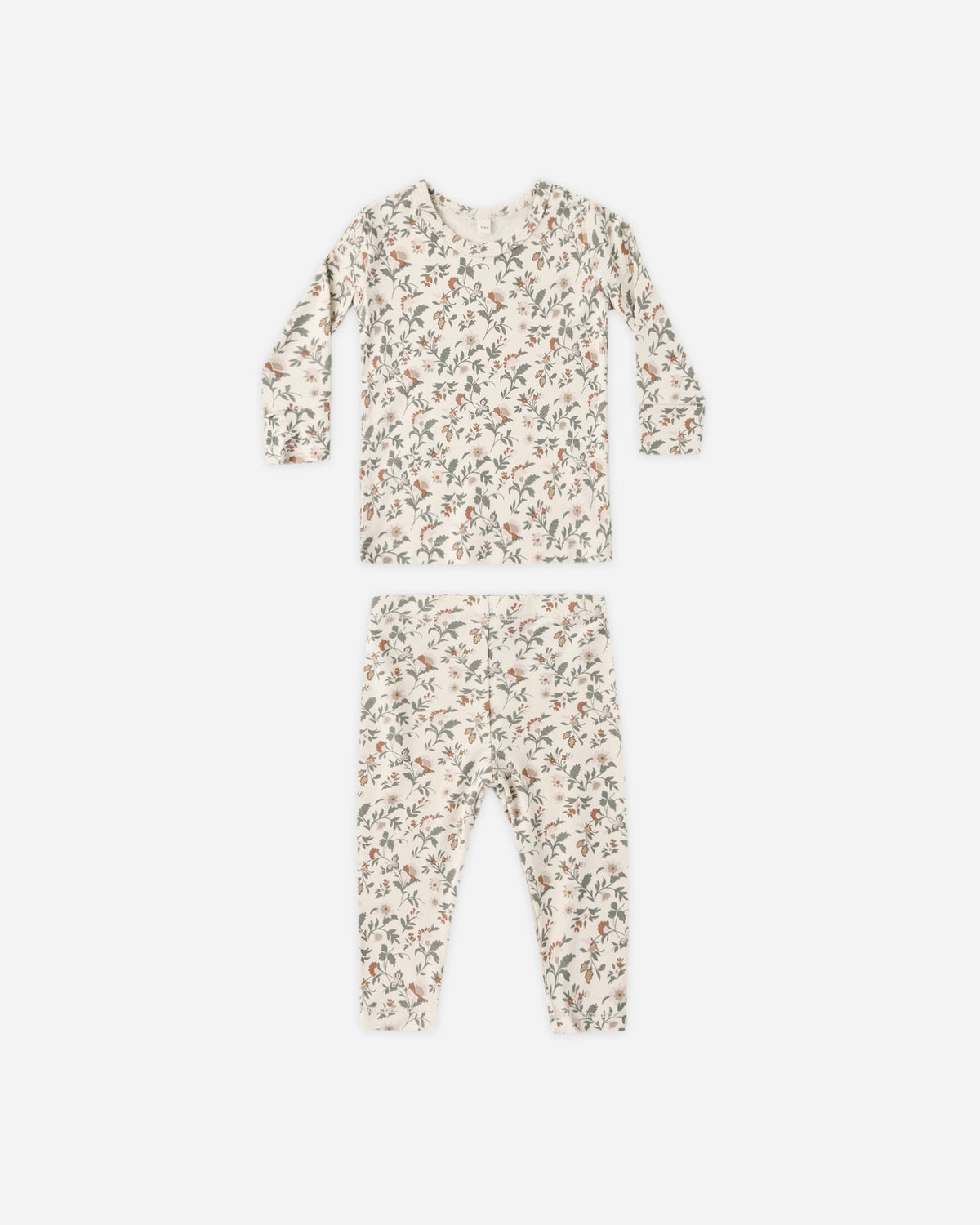 Bamboo Pajama Set Holiday Floral - Rylee + Cru | Kids Clothes | Trendy Baby Clothes | Modern Infant Outfits |