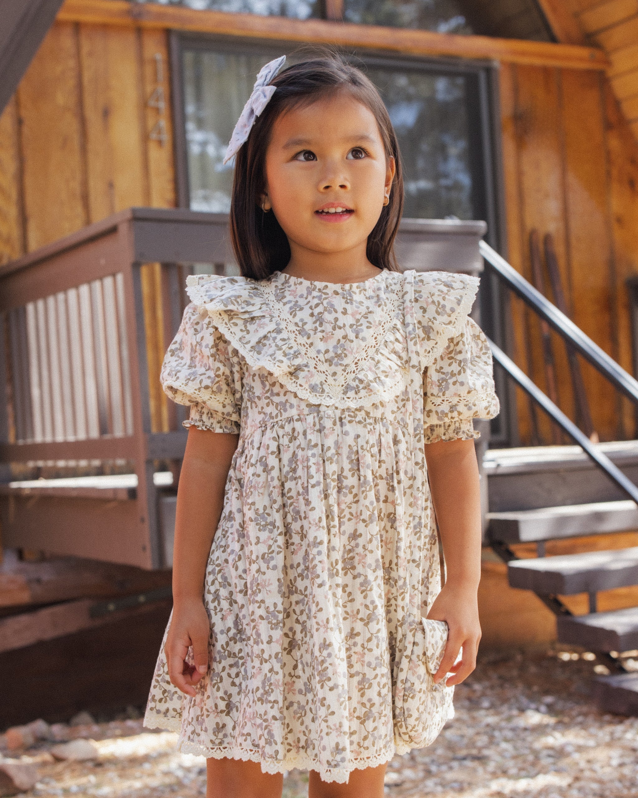 Bow Dusty Blue - Rylee + Cru | Kids Clothes | Trendy Baby Clothes | Modern Infant Outfits |