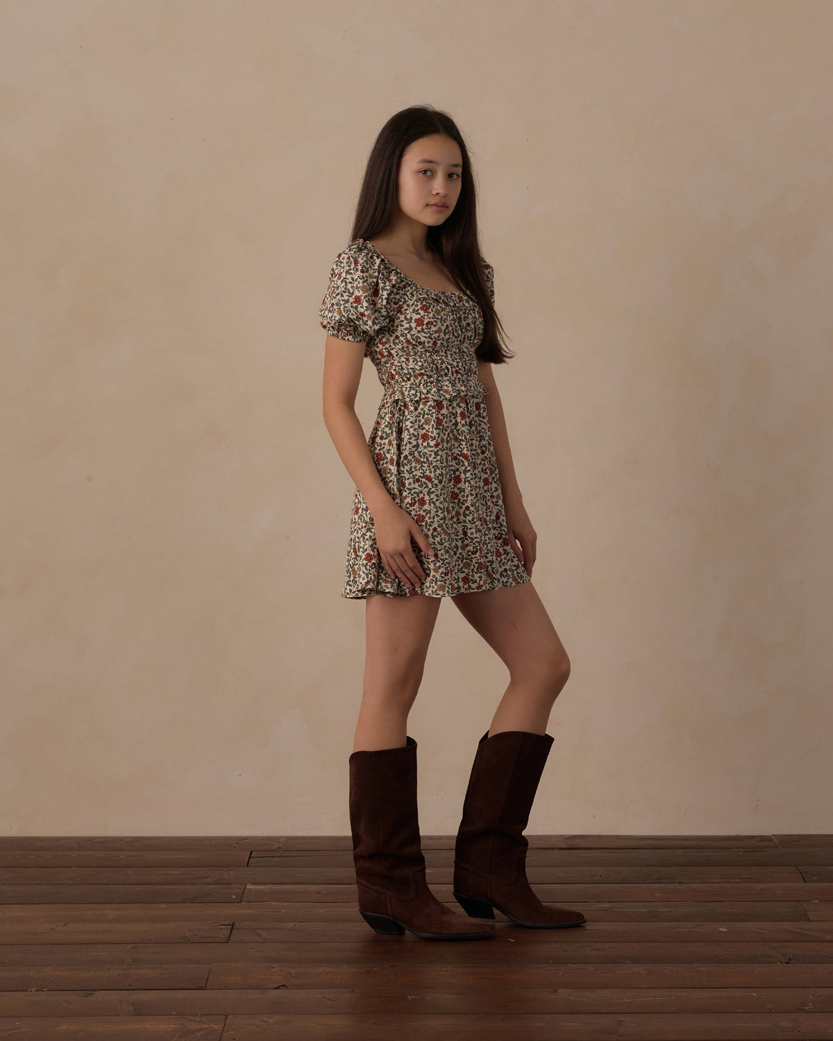 Teen Shayla Dress Holiday Floral - Rylee + Cru | Kids Clothes | Trendy Baby Clothes | Modern Infant Outfits |
