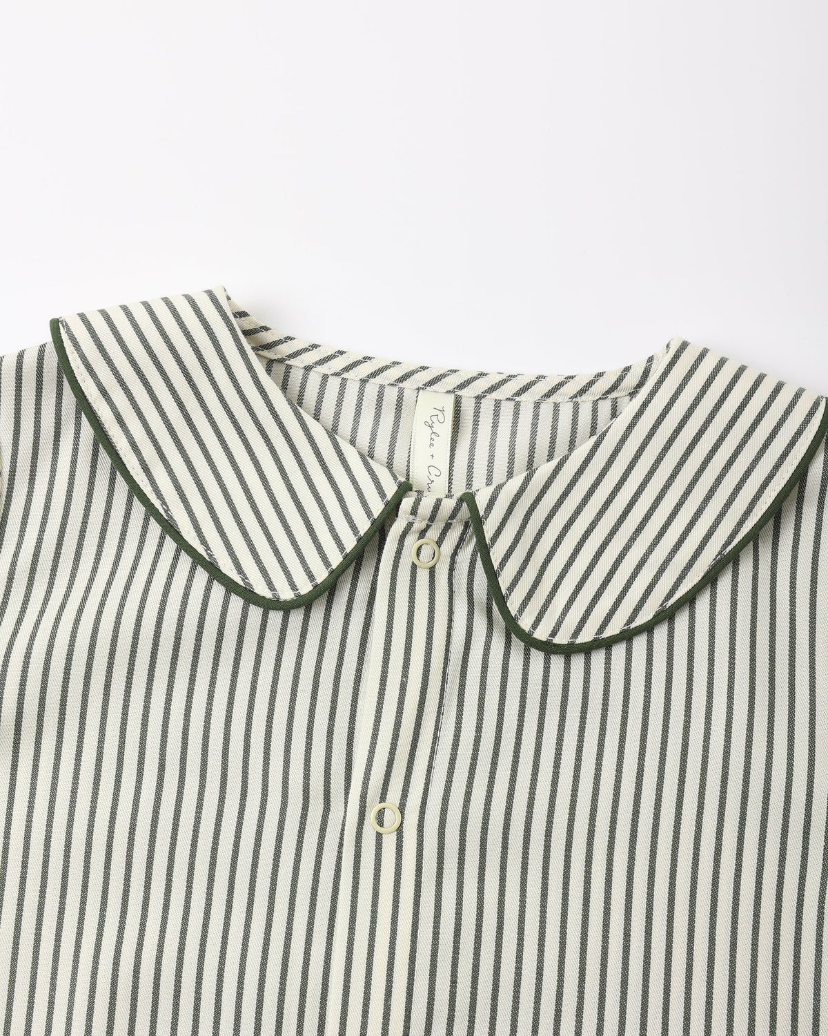 Baby Pajama Romper Evergreen Stripe - Rylee + Cru | Kids Clothes | Trendy Baby Clothes | Modern Infant Outfits |