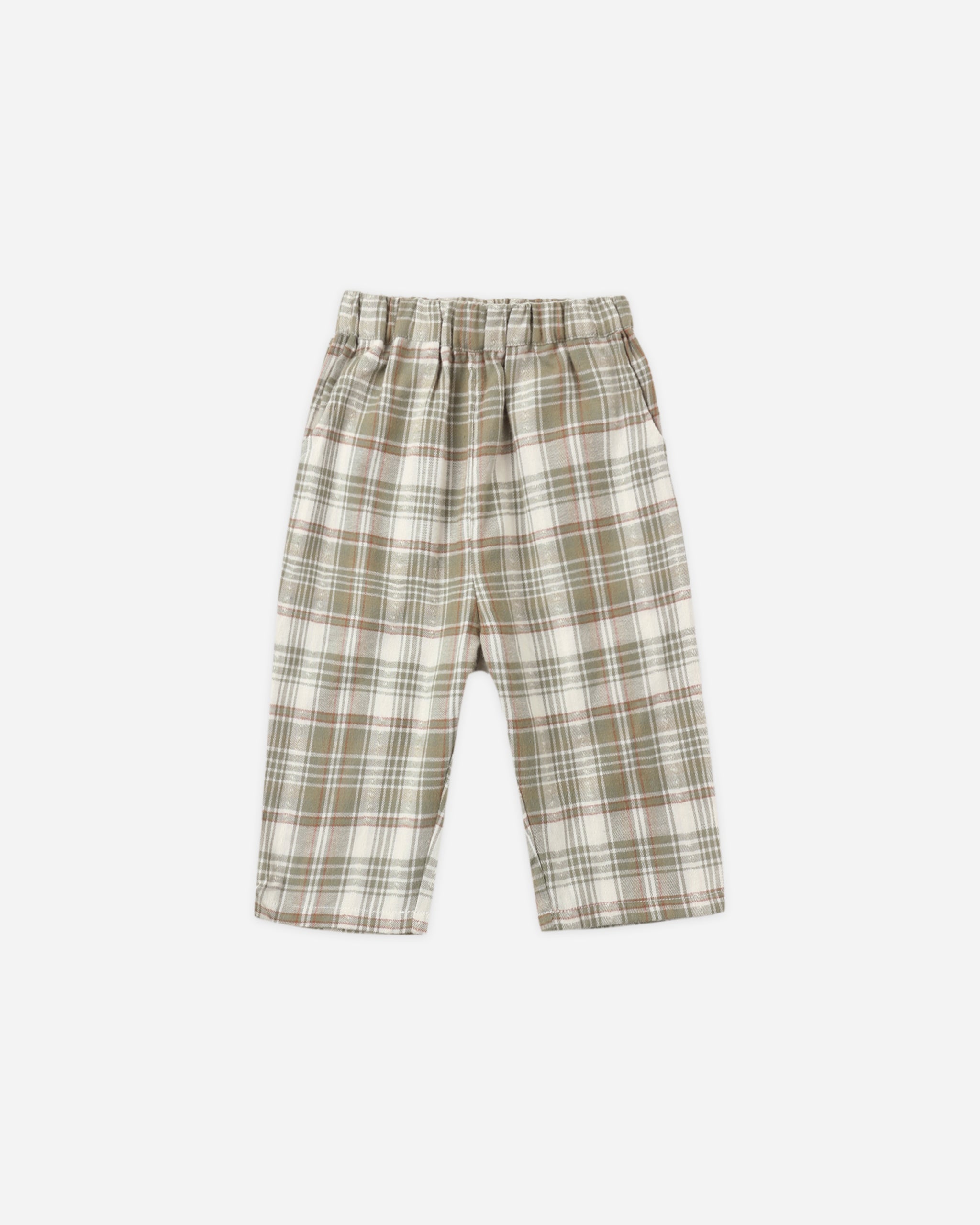 Palmer Pant Olive Dobby Plaid - Rylee + Cru | Kids Clothes | Trendy Baby Clothes | Modern Infant Outfits |