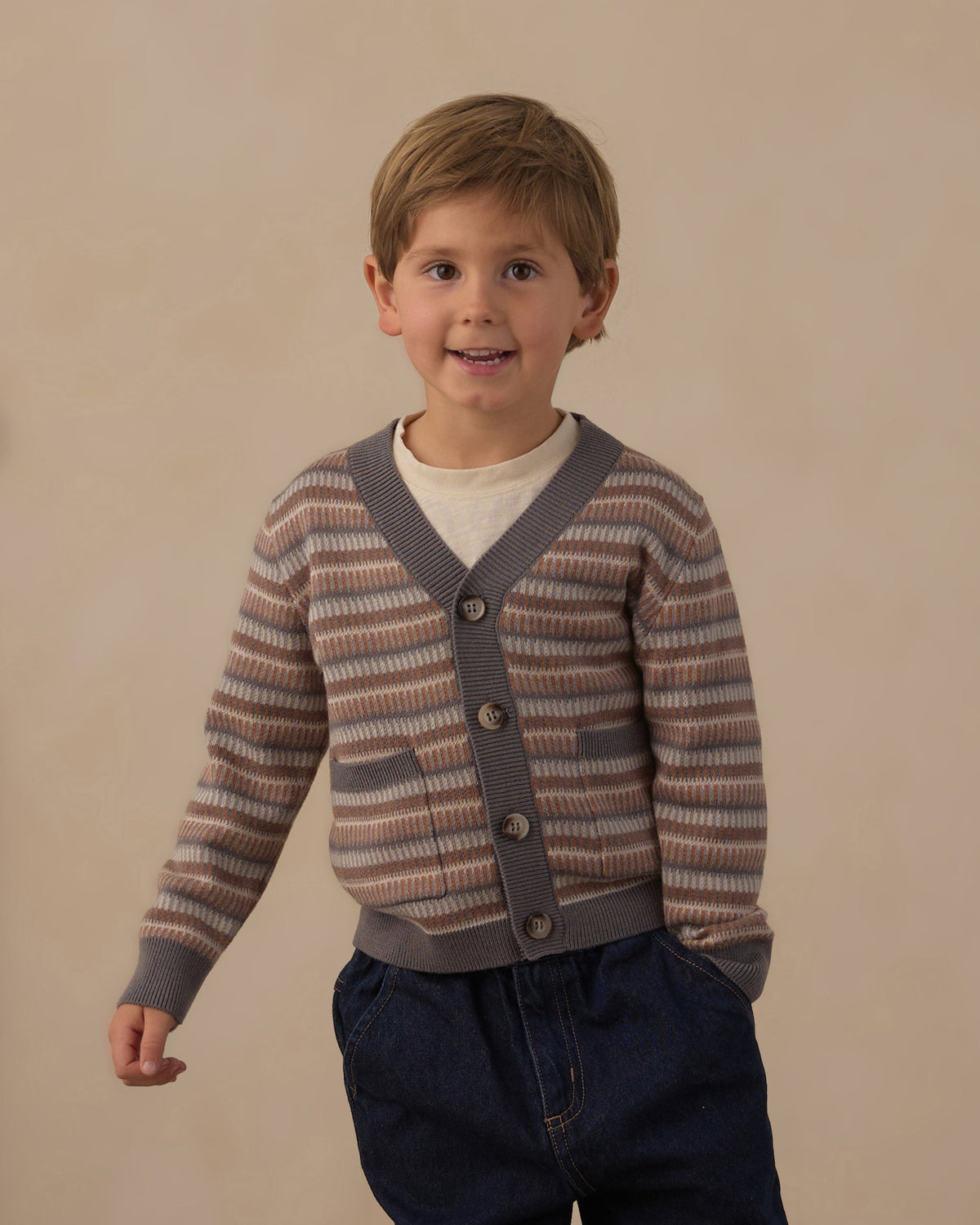 Wynn Cardigan Multi-Stripe - Rylee + Cru | Kids Clothes | Trendy Baby Clothes | Modern Infant Outfits |