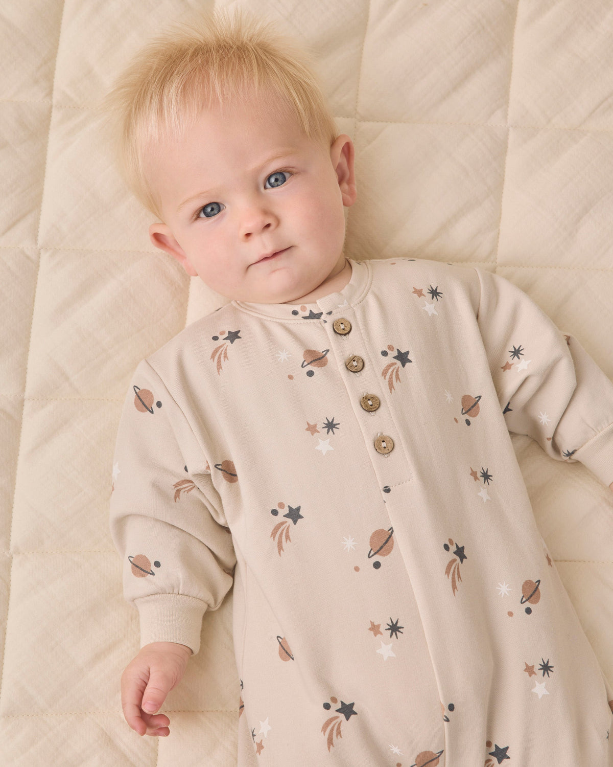 Relaxed Fleece Jumpsuit Space - Rylee + Cru | Kids Clothes | Trendy Baby Clothes | Modern Infant Outfits |