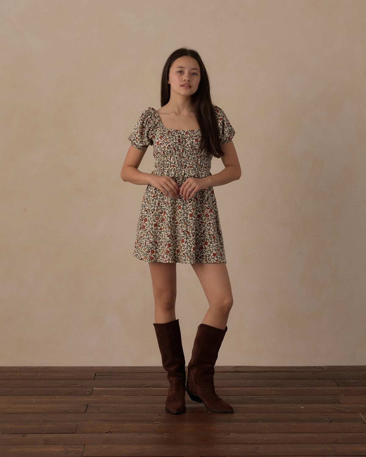 Teen Shayla Dress Holiday Floral - Rylee + Cru | Kids Clothes | Trendy Baby Clothes | Modern Infant Outfits |