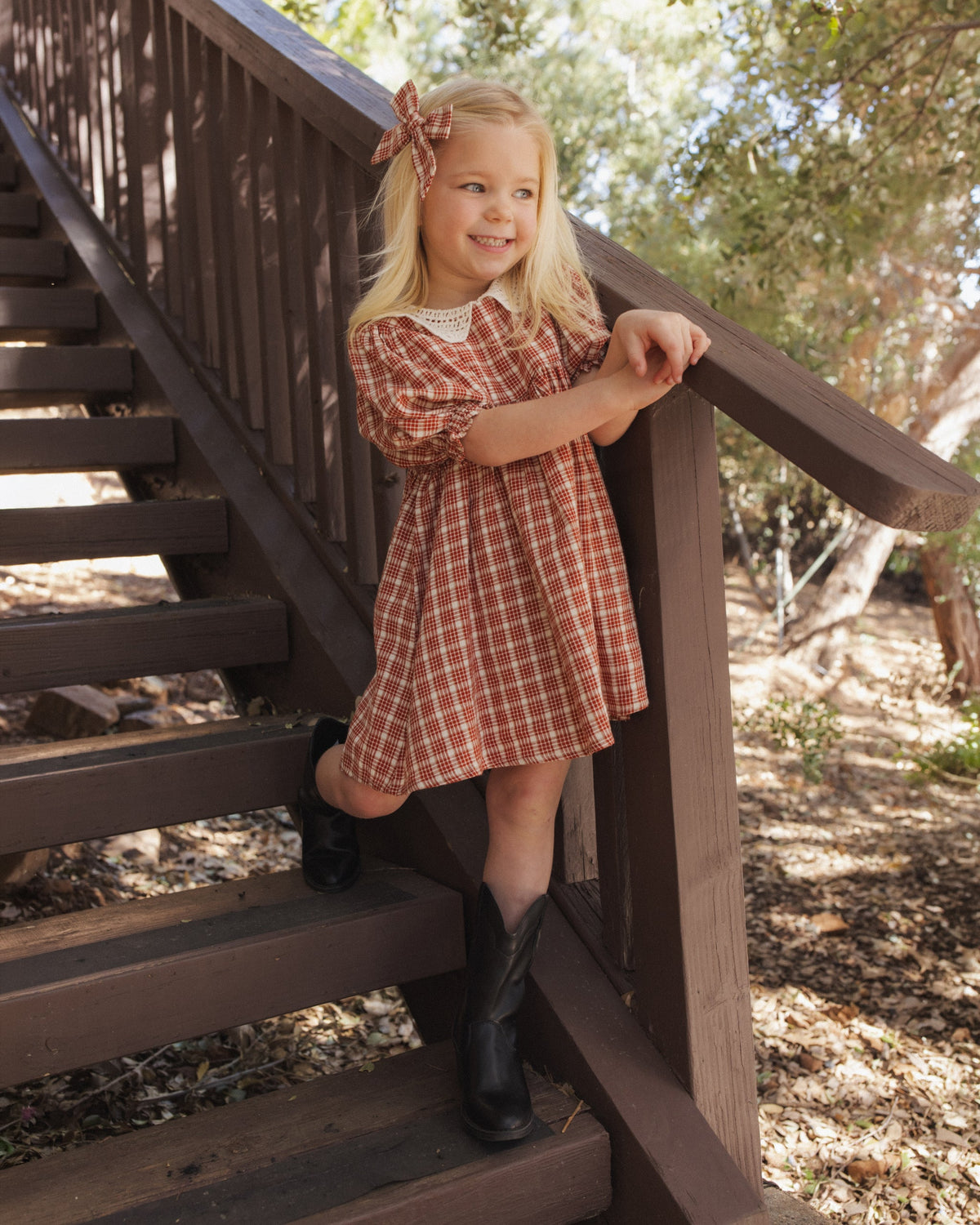 Bow Vintage Plaid - Rylee + Cru | Kids Clothes | Trendy Baby Clothes | Modern Infant Outfits |