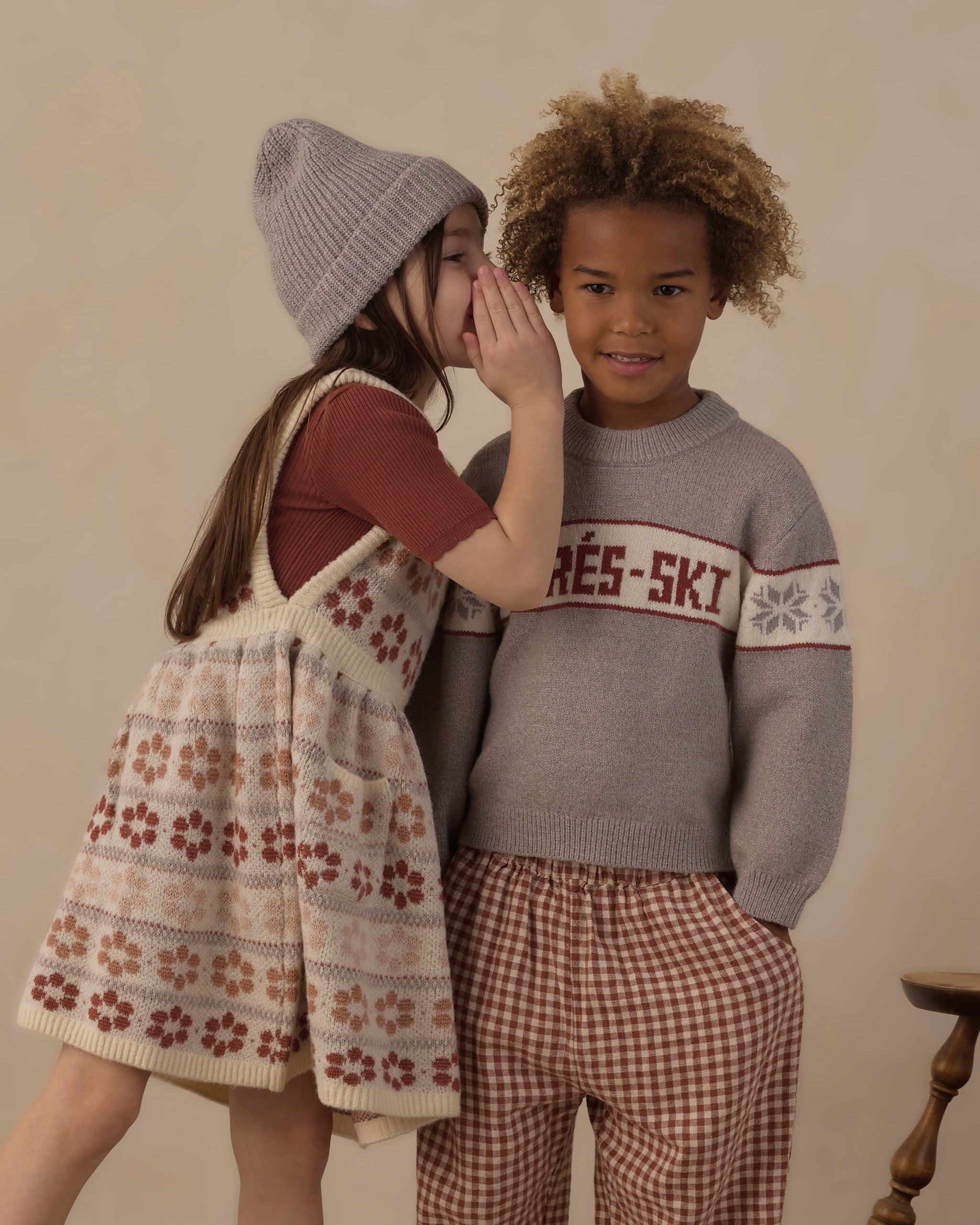 Violette Sweater Dress Flower Fair Isle - Rylee + Cru | Kids Clothes | Trendy Baby Clothes | Modern Infant Outfits |