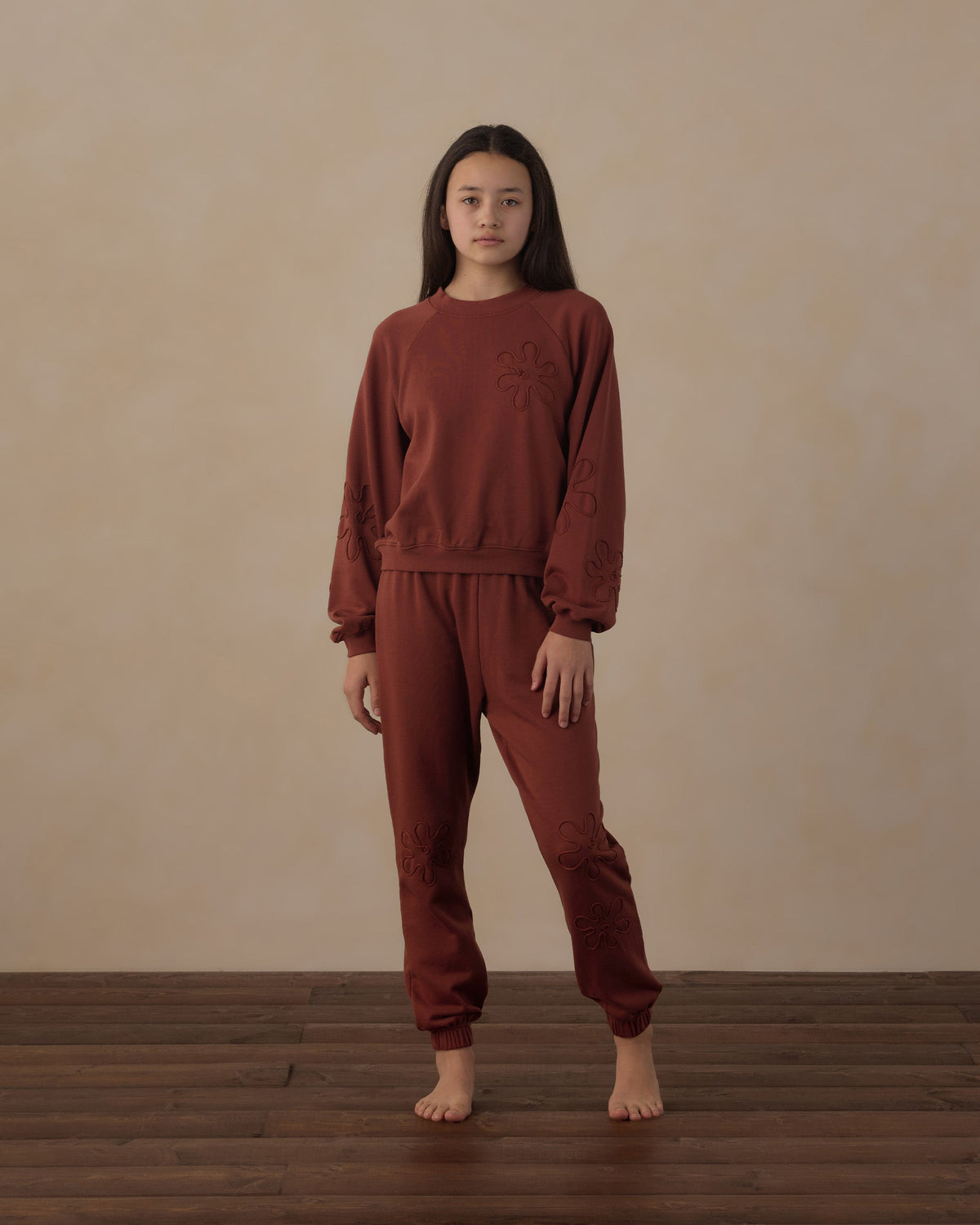 Teen Oversized Raglan Sweatshirt Brick - Rylee + Cru | Kids Clothes | Trendy Baby Clothes | Modern Infant Outfits |