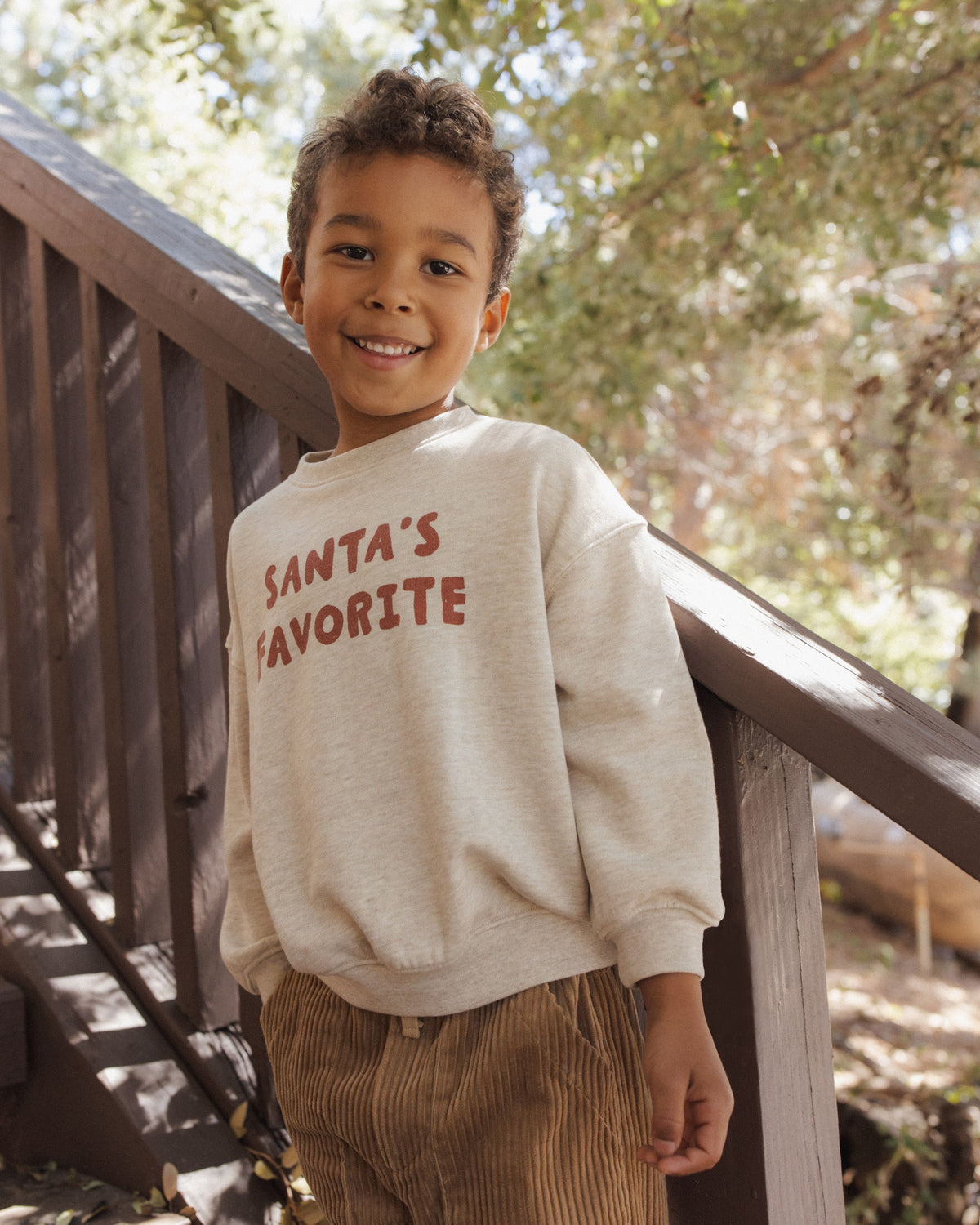 Relaxed Sweatshirt Santa's Favorite - Rylee + Cru | Kids Clothes | Trendy Baby Clothes | Modern Infant Outfits |